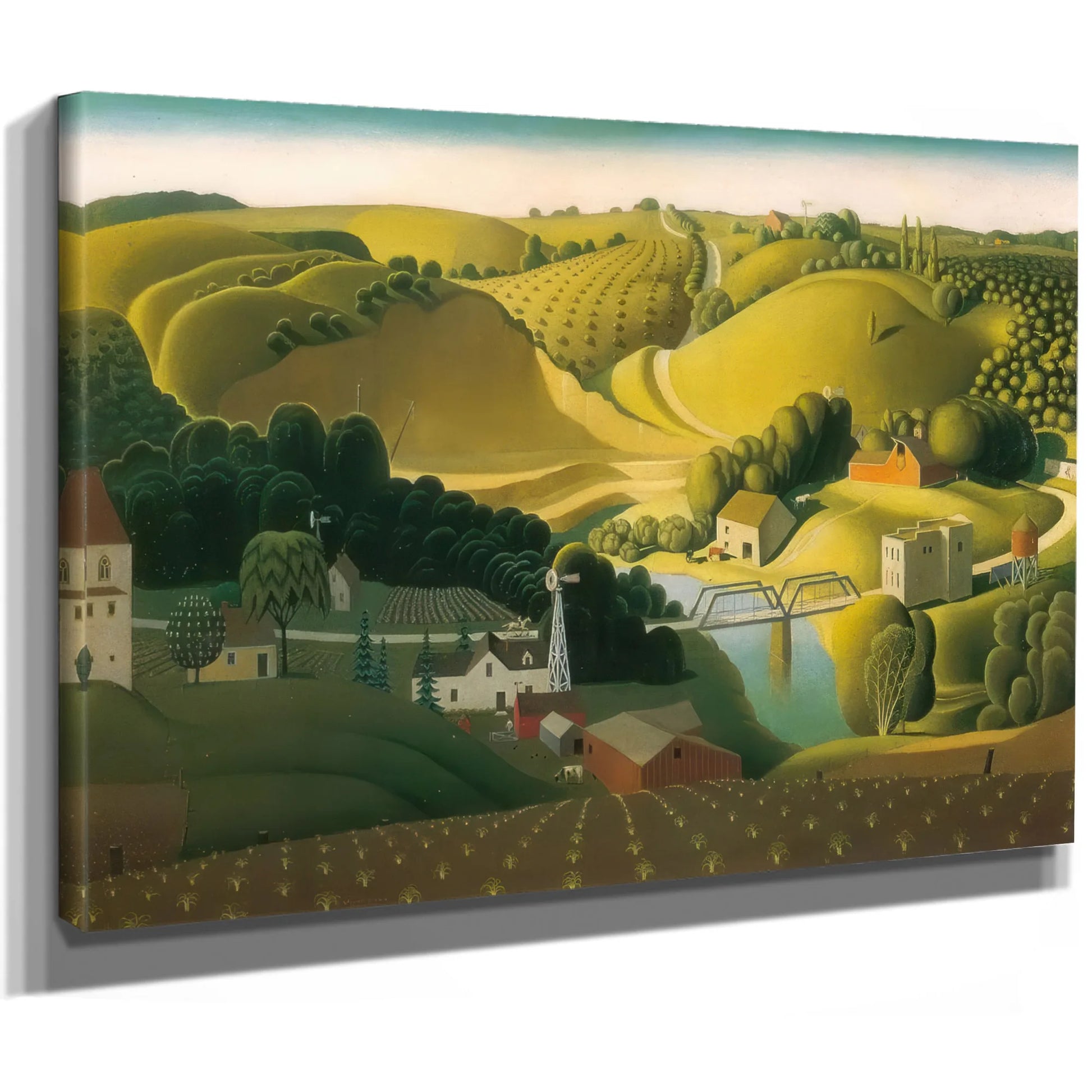 Stone City By Grant Wood Fine Art Print