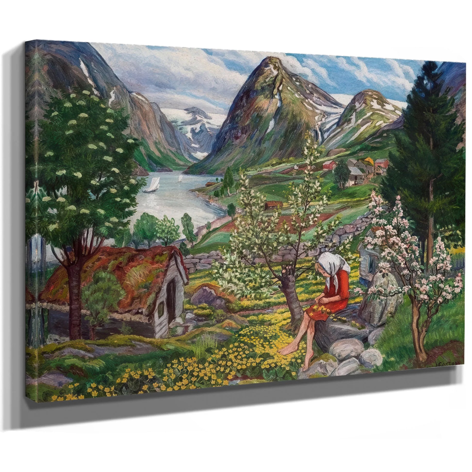 Kari Motif From Sunde 1 By Nicolai Astrup Fine Art Print