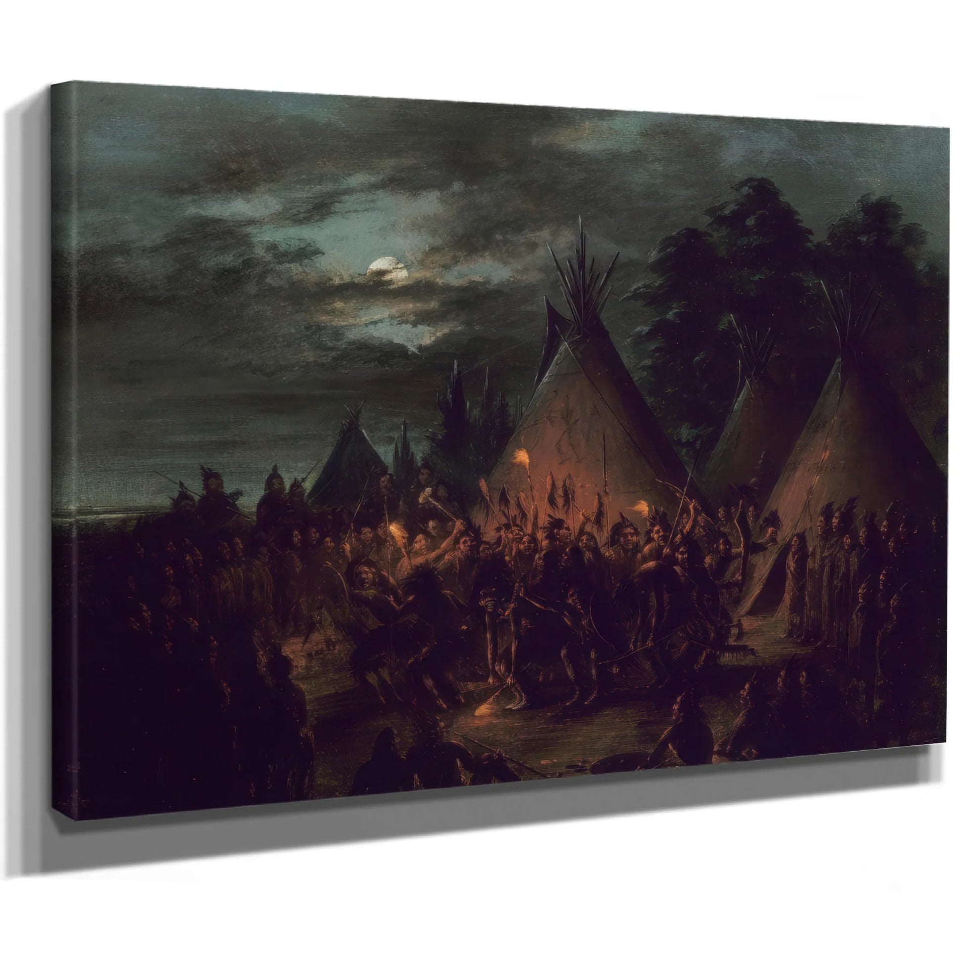 Scalp Dance, Sioux By George Catlin Fine Art Print
