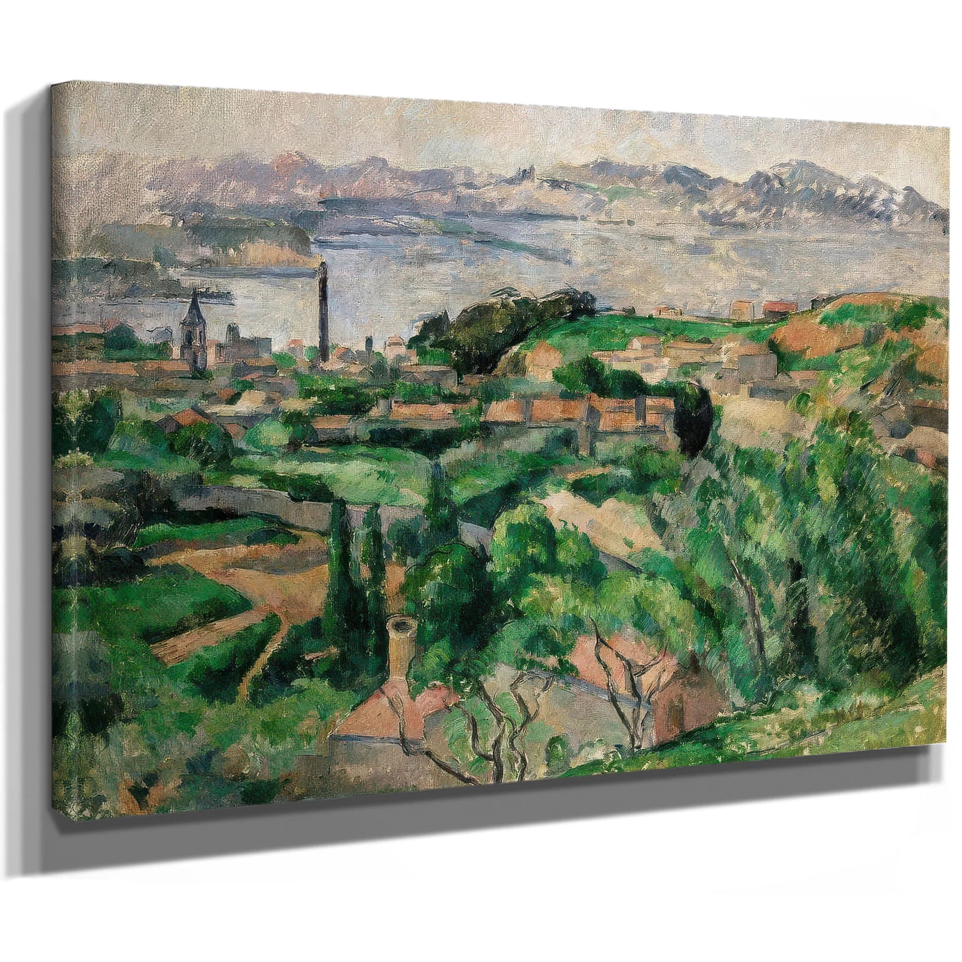 View Of The Gulf Of Marseilles And The Village Of Saint Henri By Paul Cezanne Fine Art Print