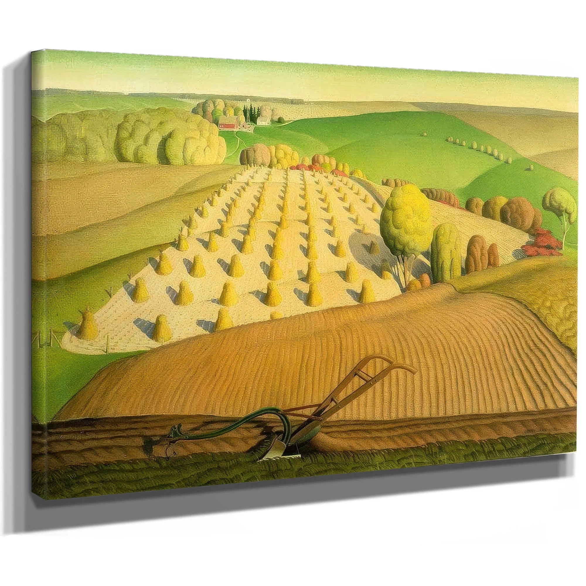 Fall Plowing By Grant Wood Fine Art Print
