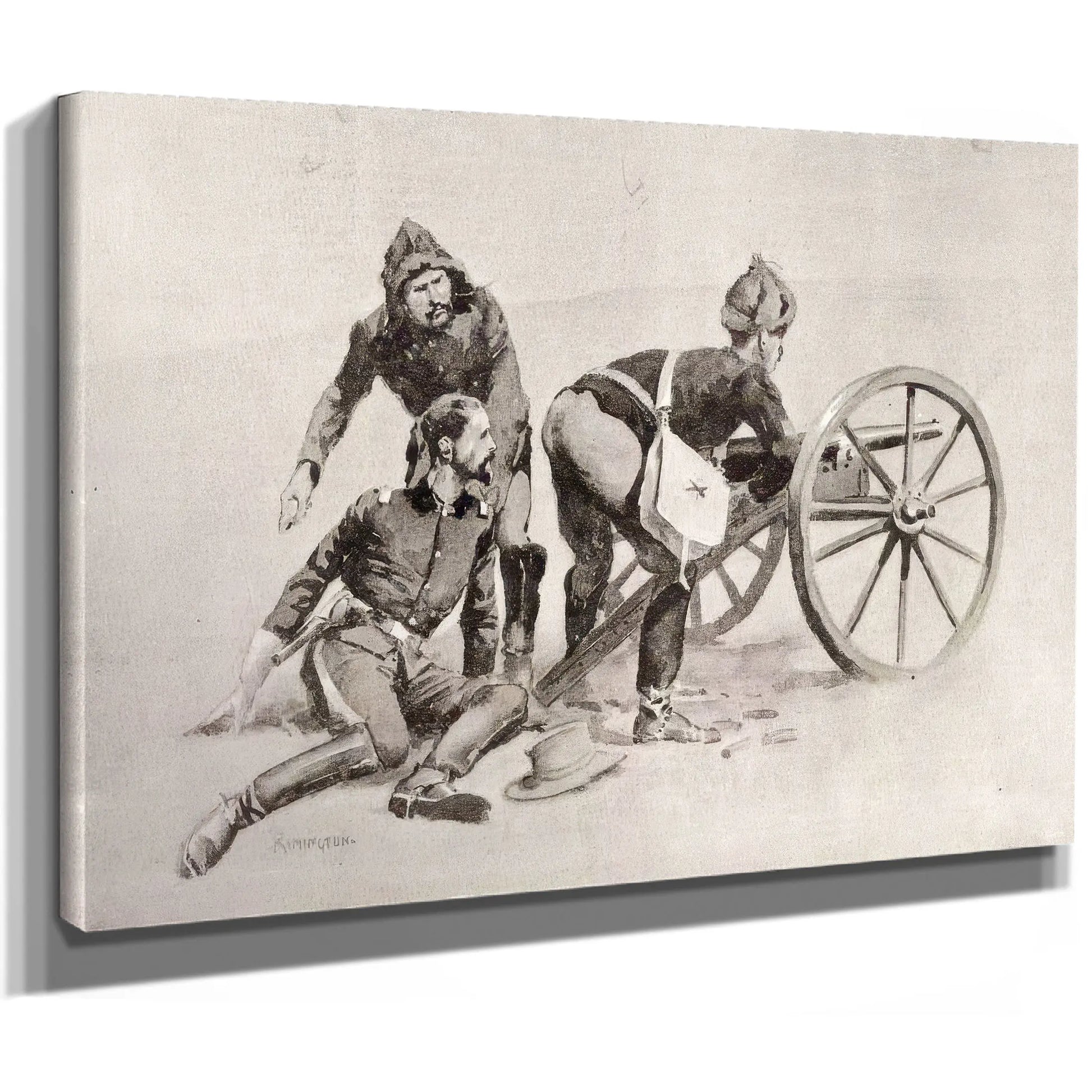 Wounded Knee Artillery  by Frederic Remington