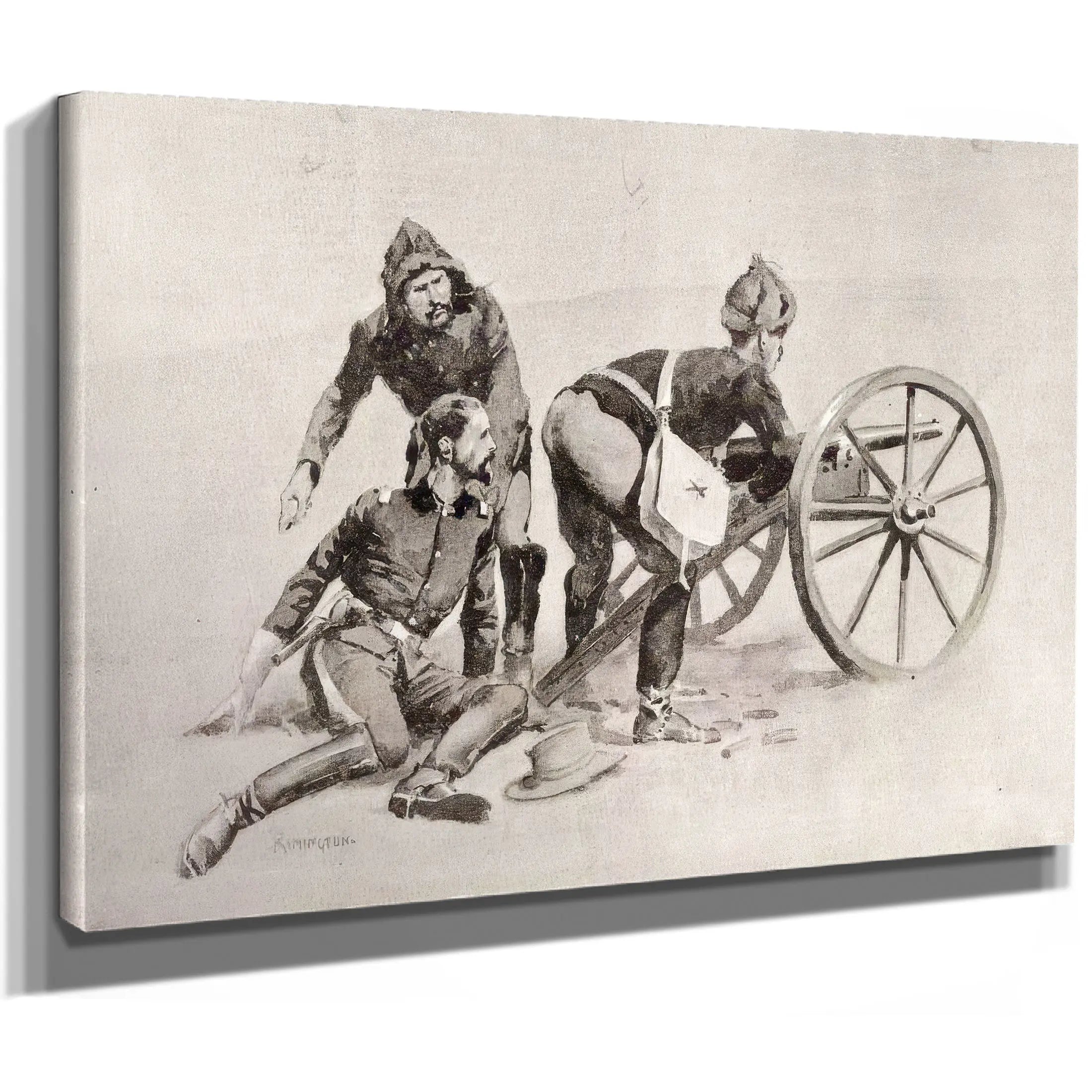 Wounded Knee Artillery  by Frederic Remington