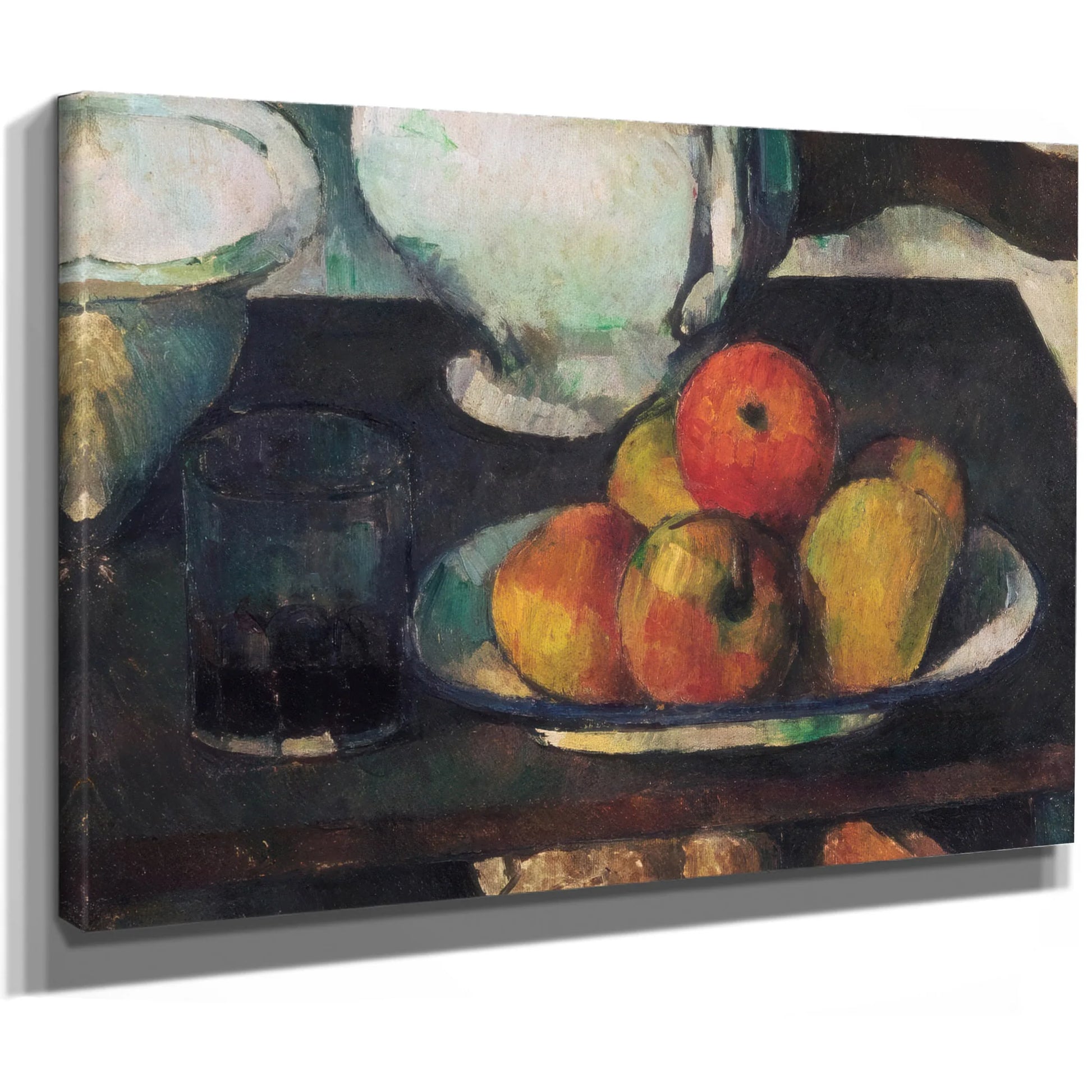 Still Life With Apples And A Glass Of Wine By Paul Cezanne Fine Art Print
