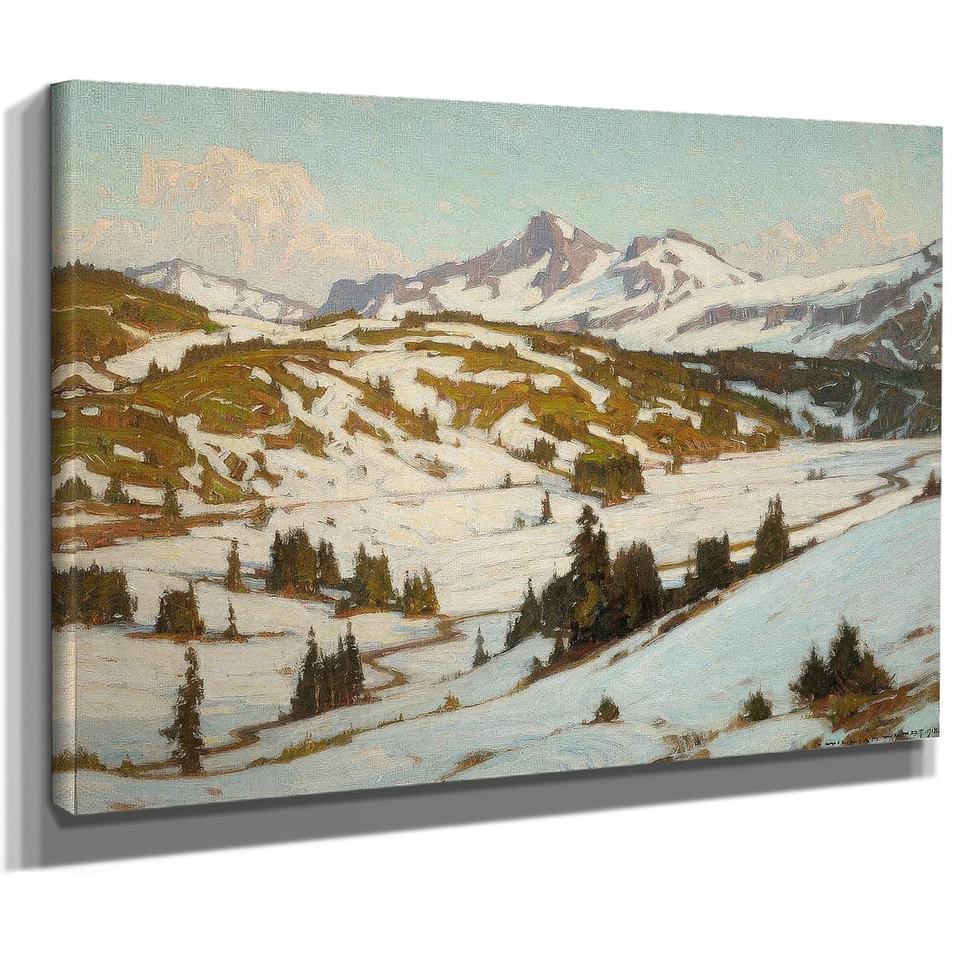 Winter Mt. Rainier Paradise Valley By William Wendt Fine Art Print
