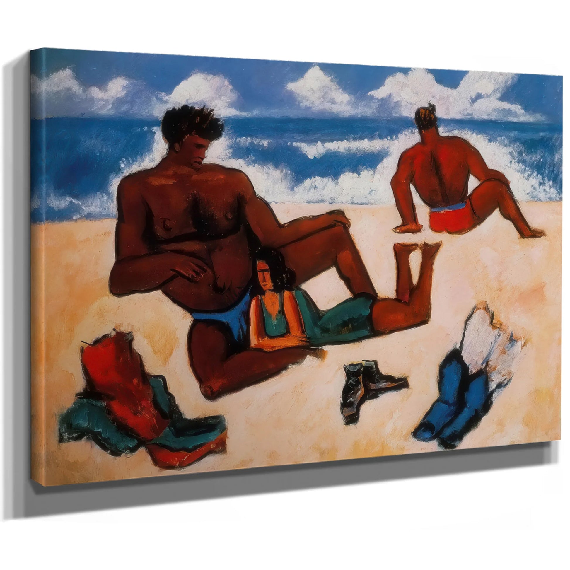 On The Beach By Marsden Hartley Fine Art Print