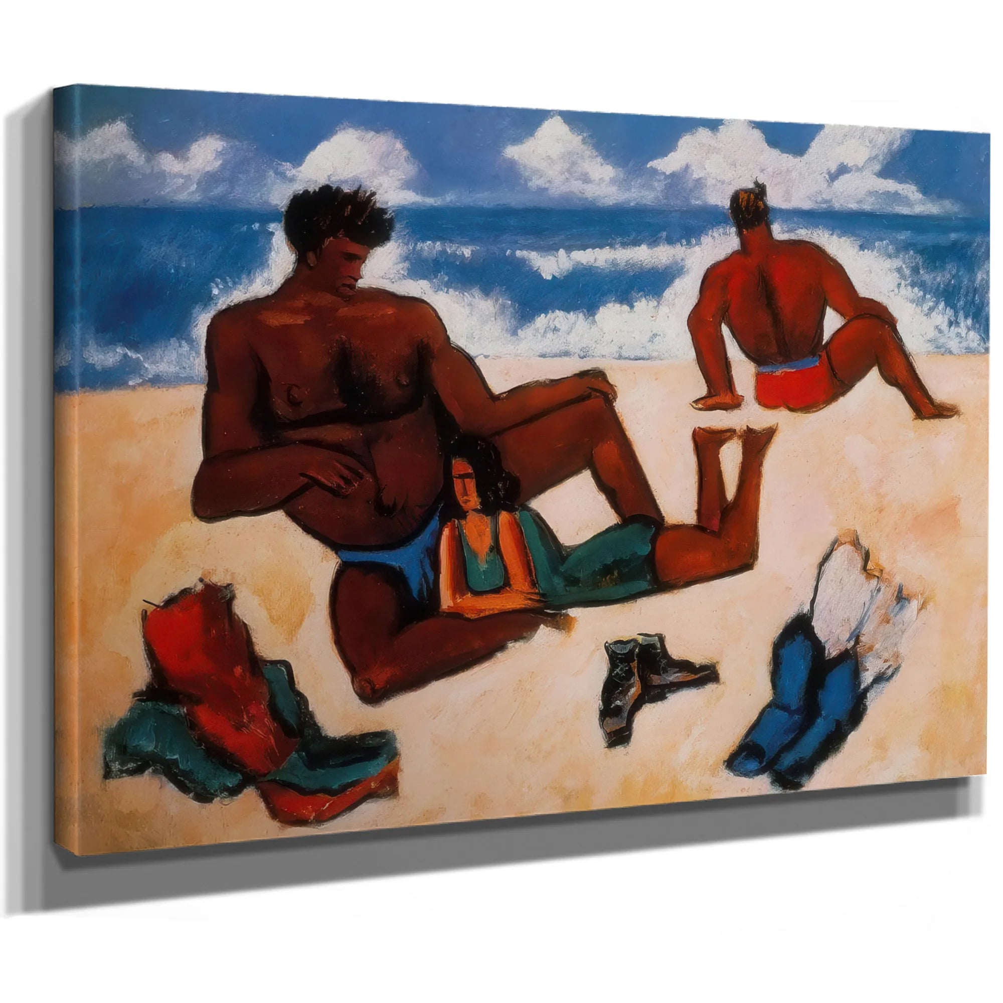 On The Beach By Marsden Hartley Fine Art Print