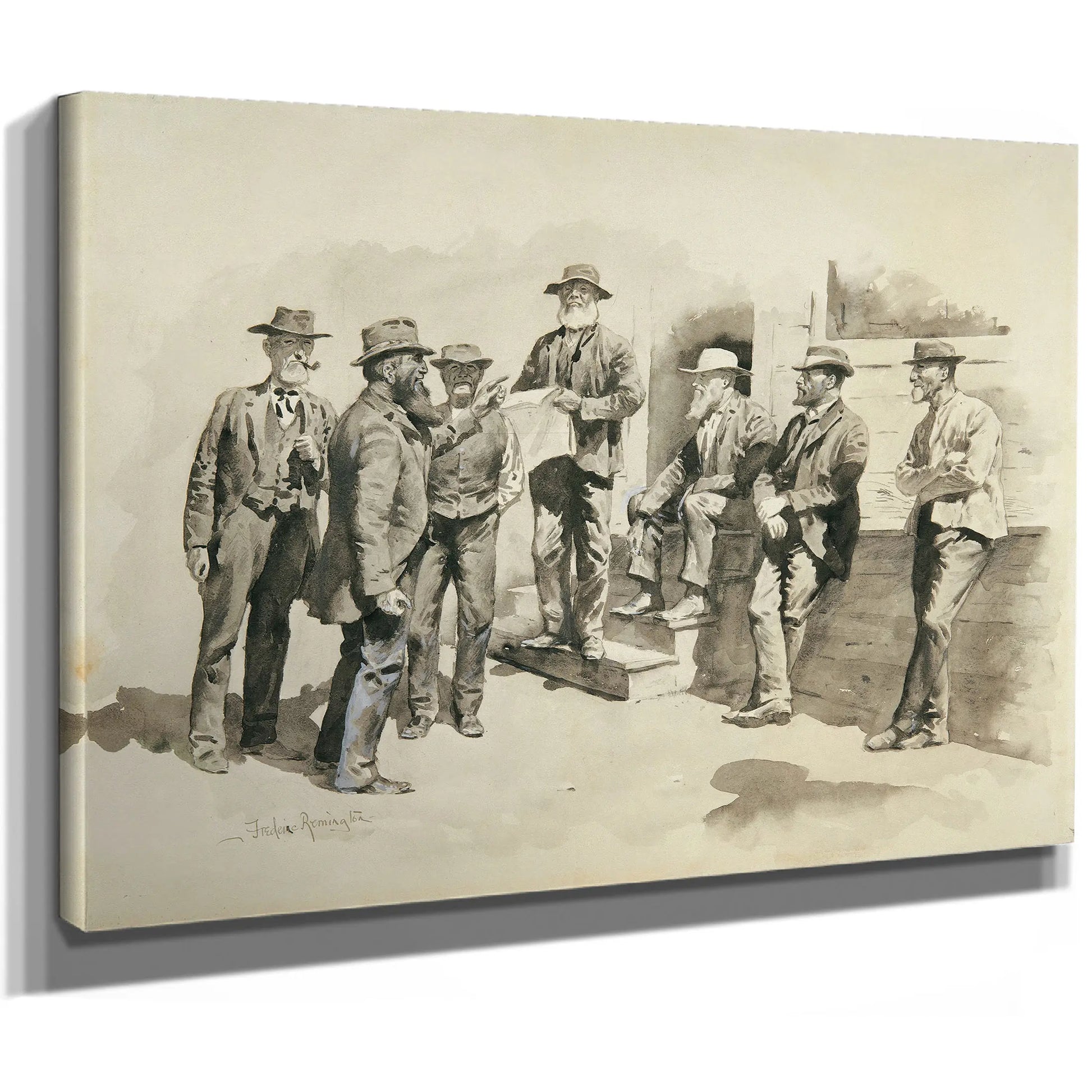 High Finance At The Cross Roads by Frederic Remington