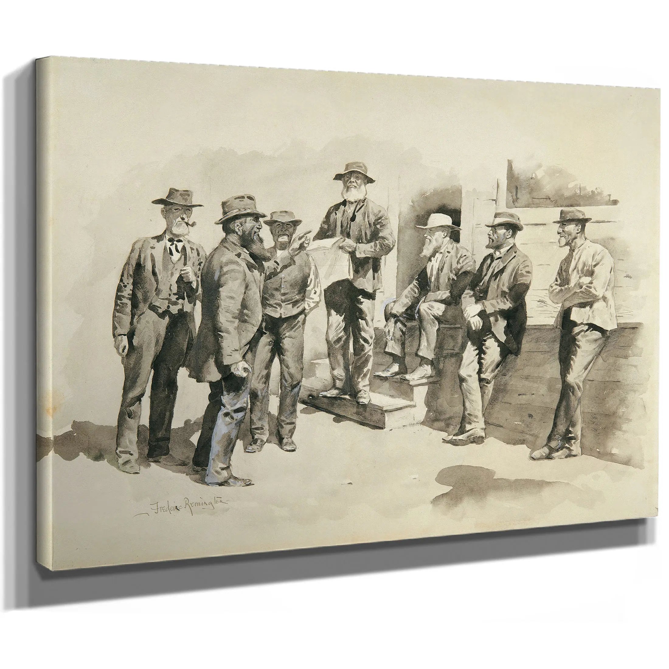 High Finance At The Cross Roads by Frederic Remington