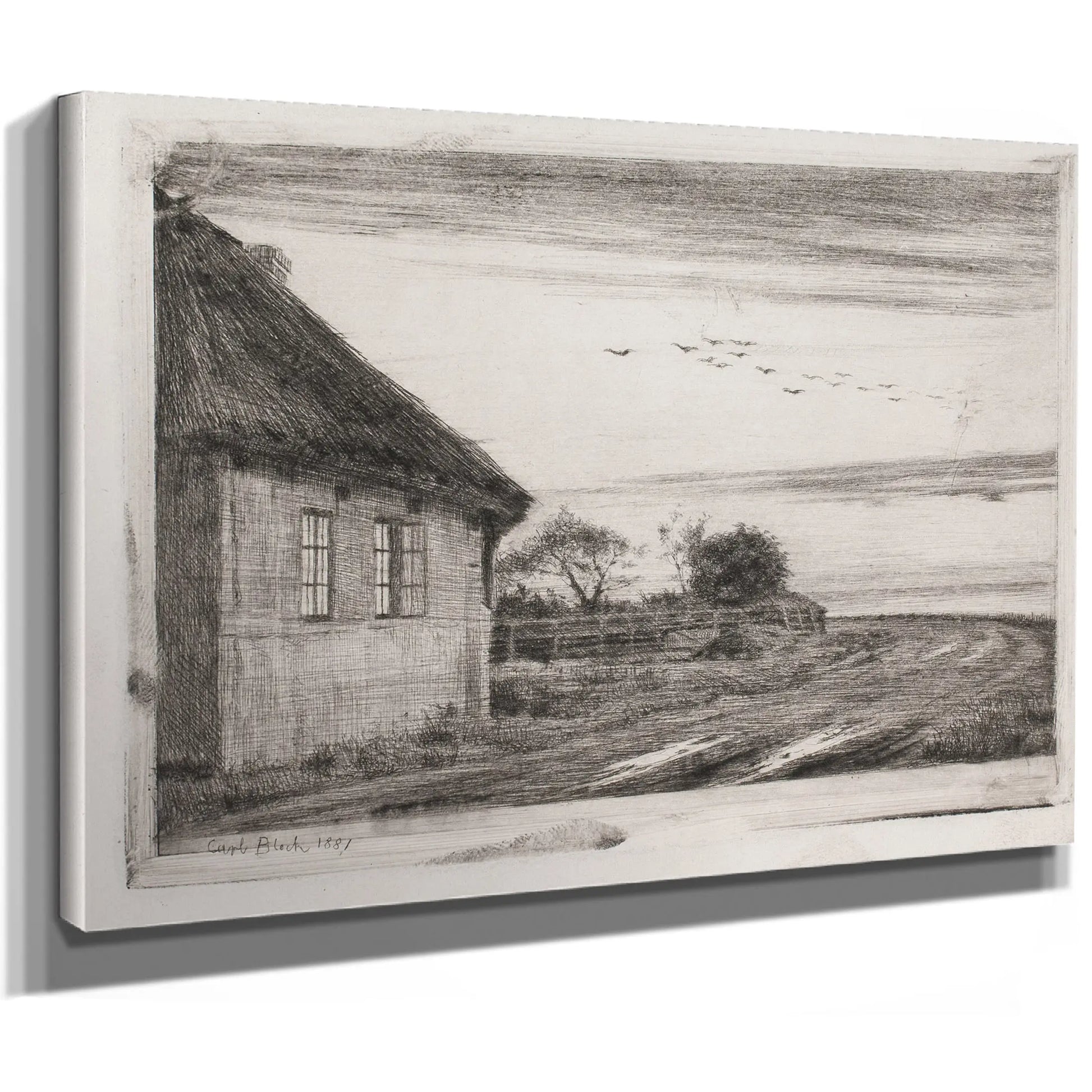 Aftenlandskab Fra Hellebaek by Carl Bloch