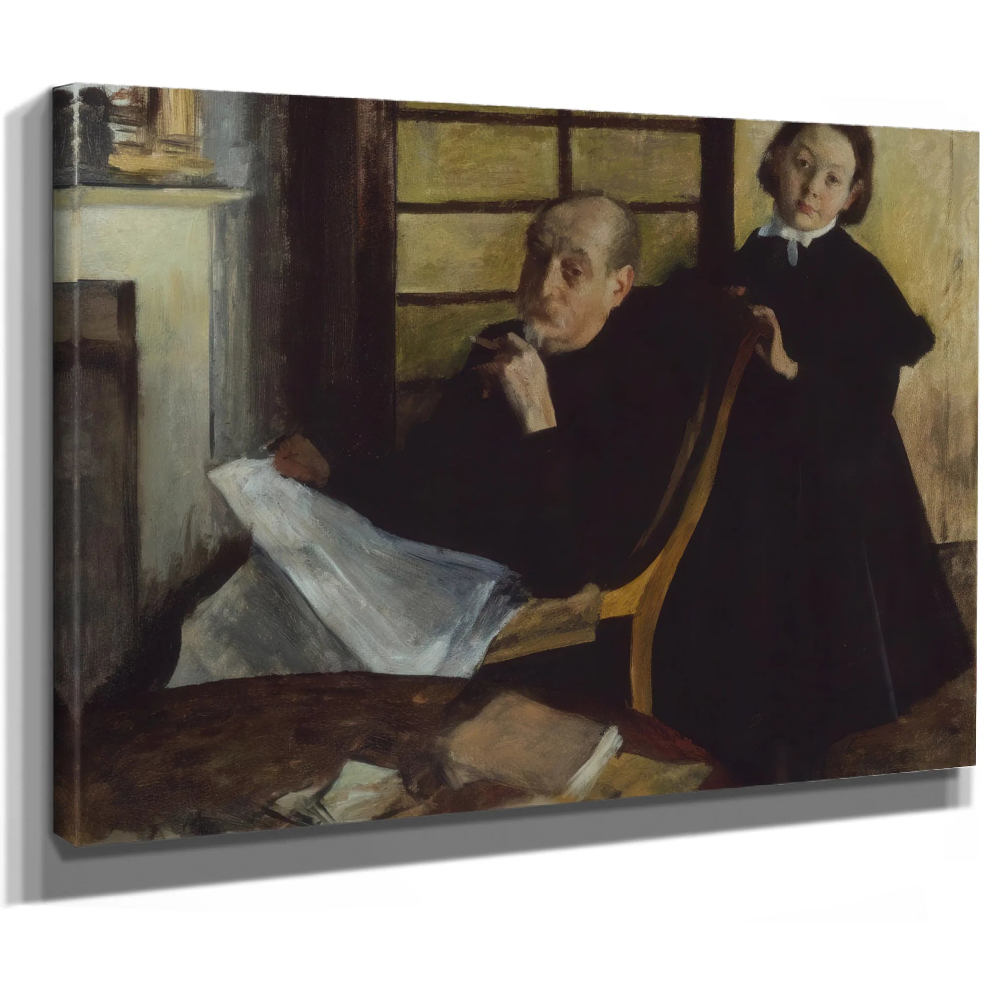 Uncle And Niece By Edgar Degas Fine Art Print