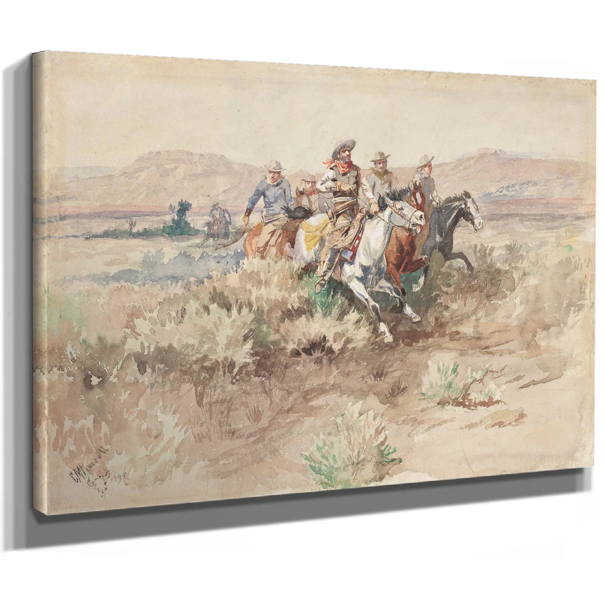 The Posse by Charles Marion Russell