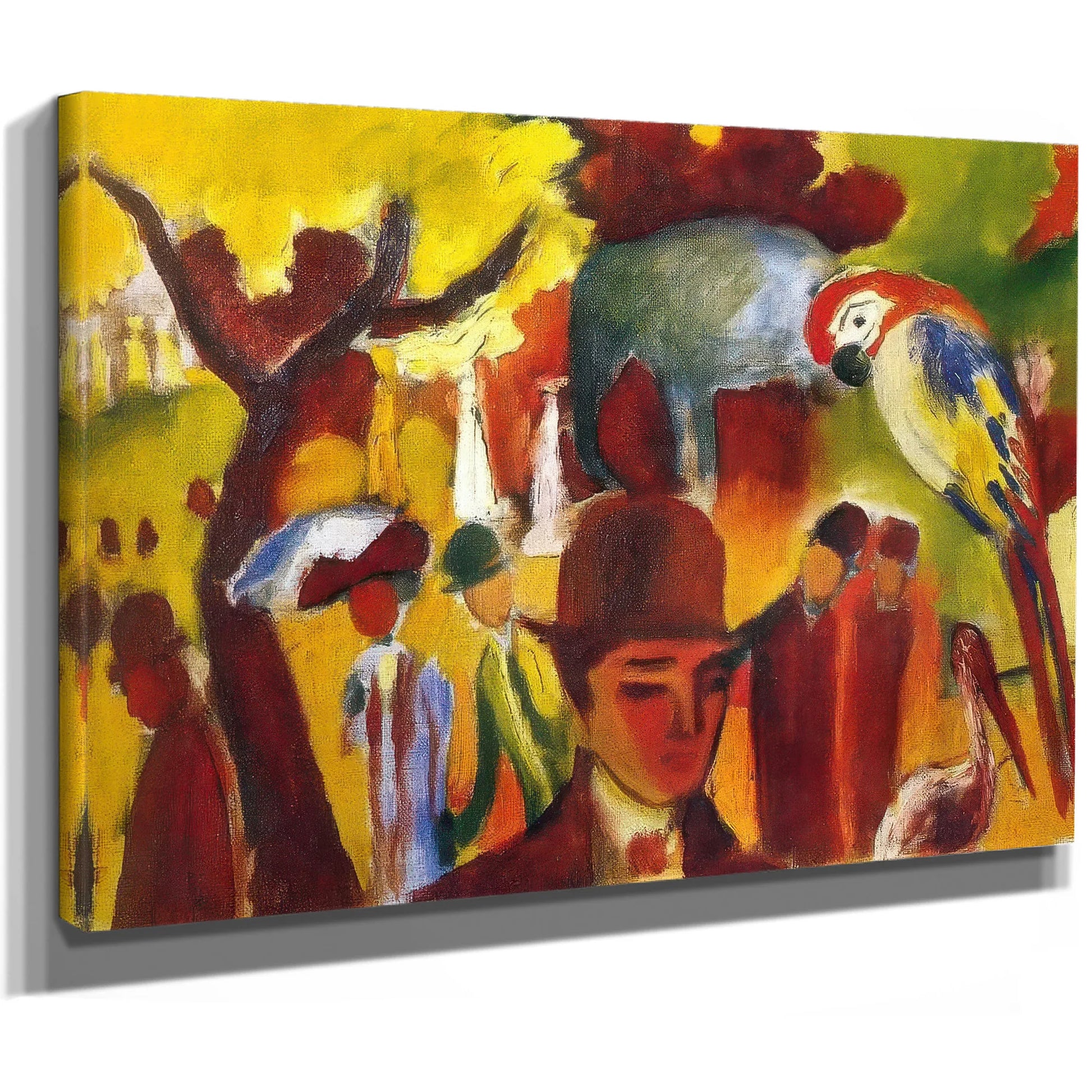 Small Zoological Garden In Borwn And Yellow By August Macke Fine Art Print