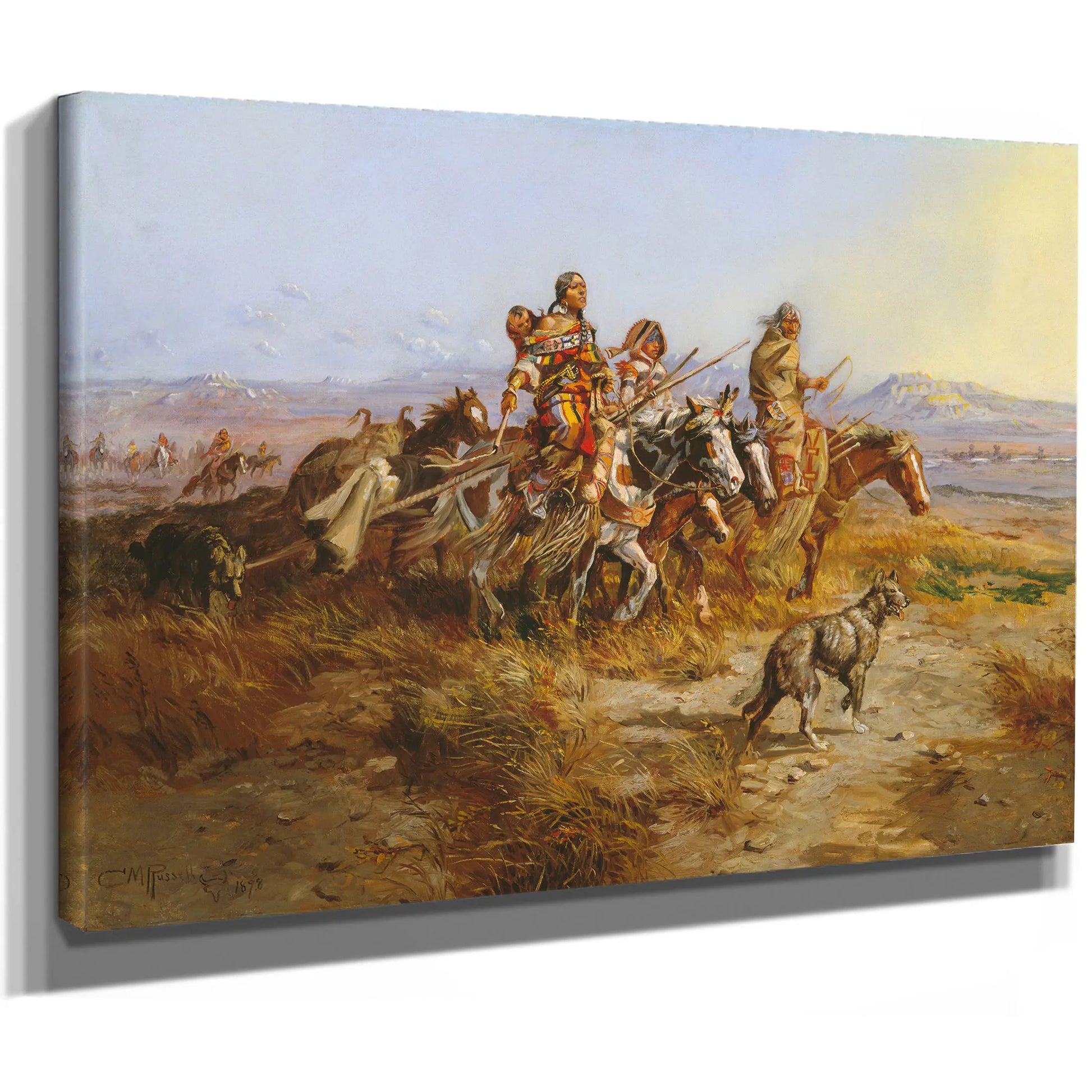 Indian Women Moving by Charles Marion Russell