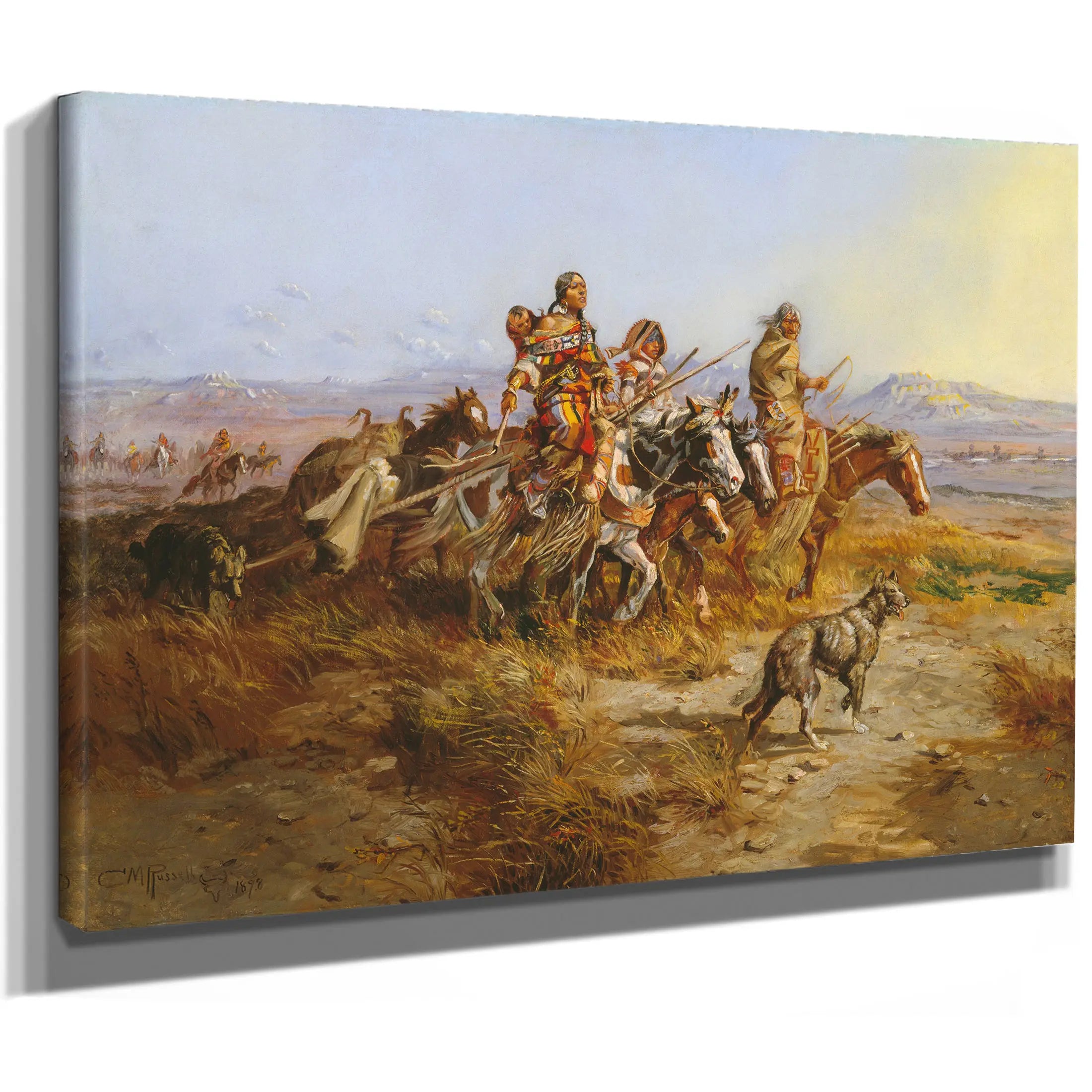 Indian Women Moving by Charles Marion Russell