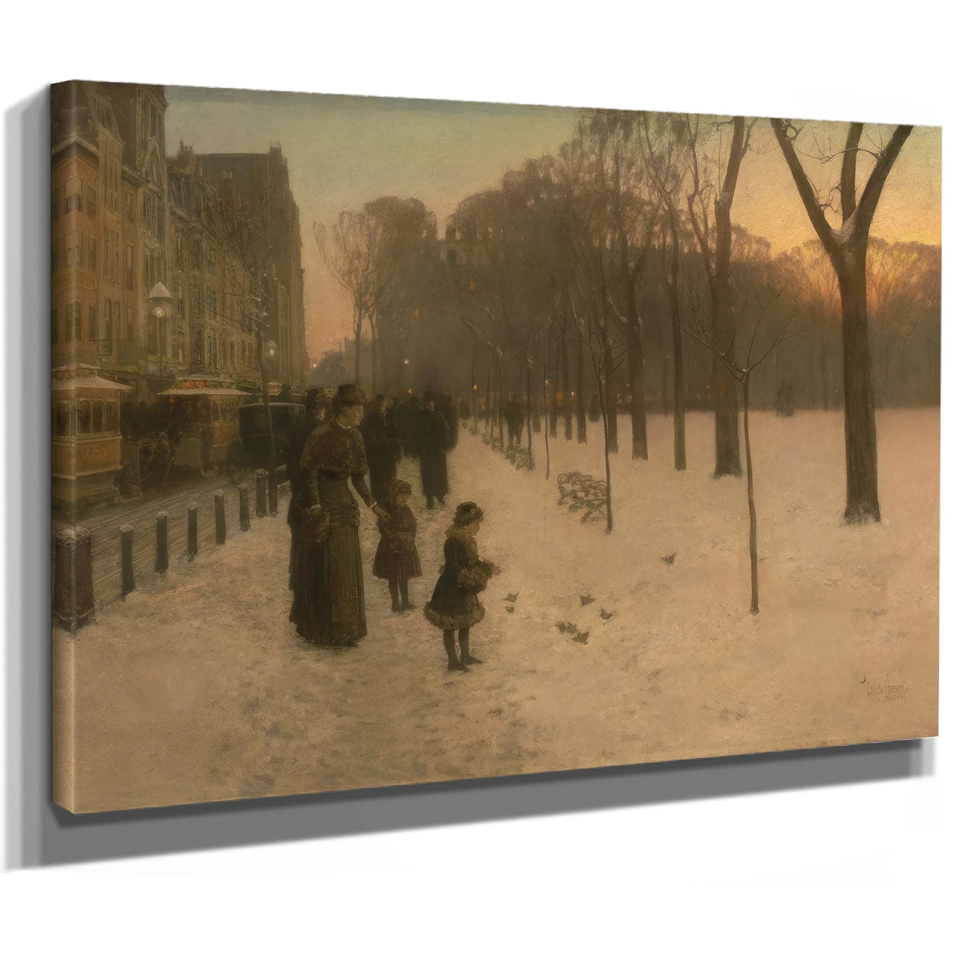 Boston Common At Twilight By Childe Hassam Fine Art Print