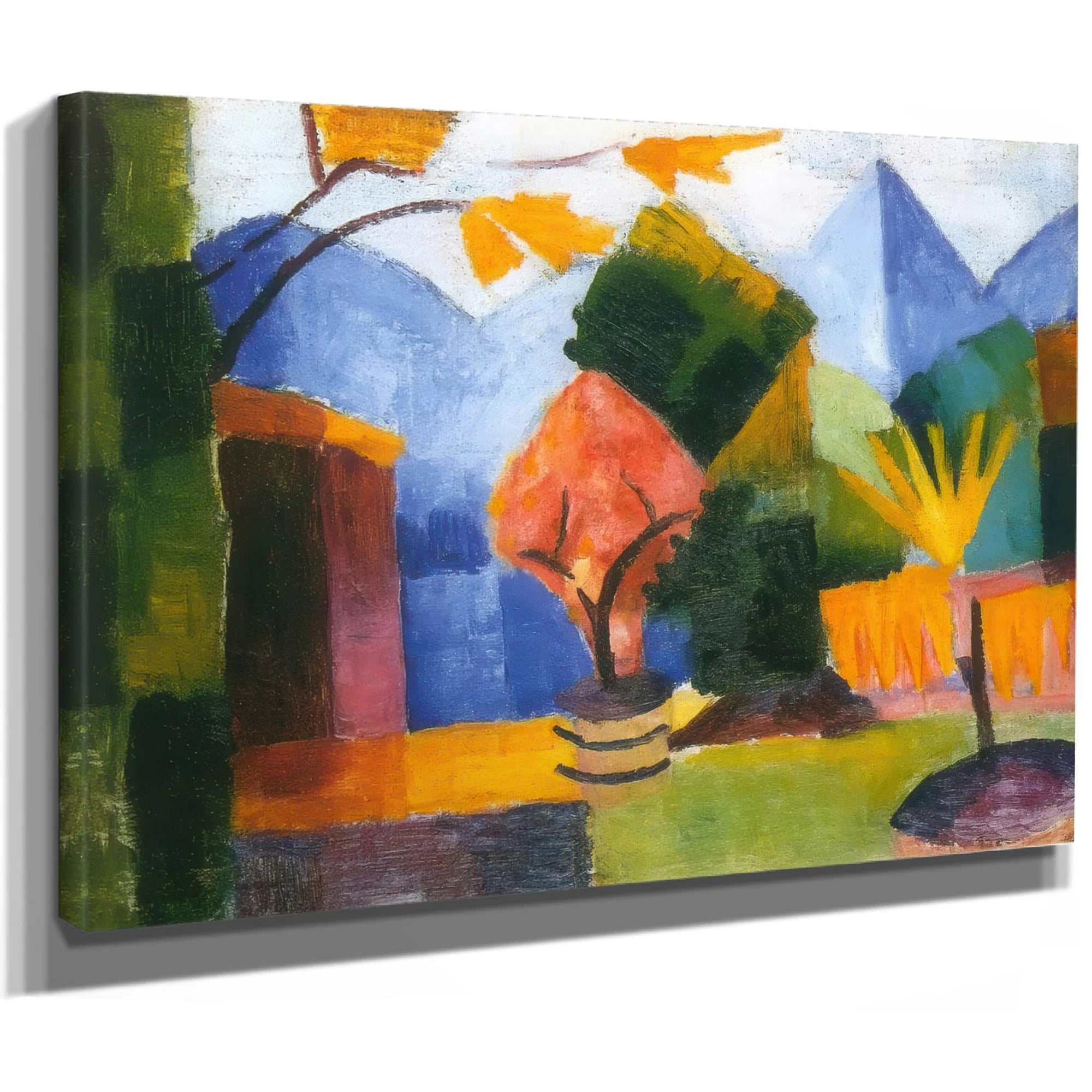 Garden At Lake Thun By August Macke Fine Art Print