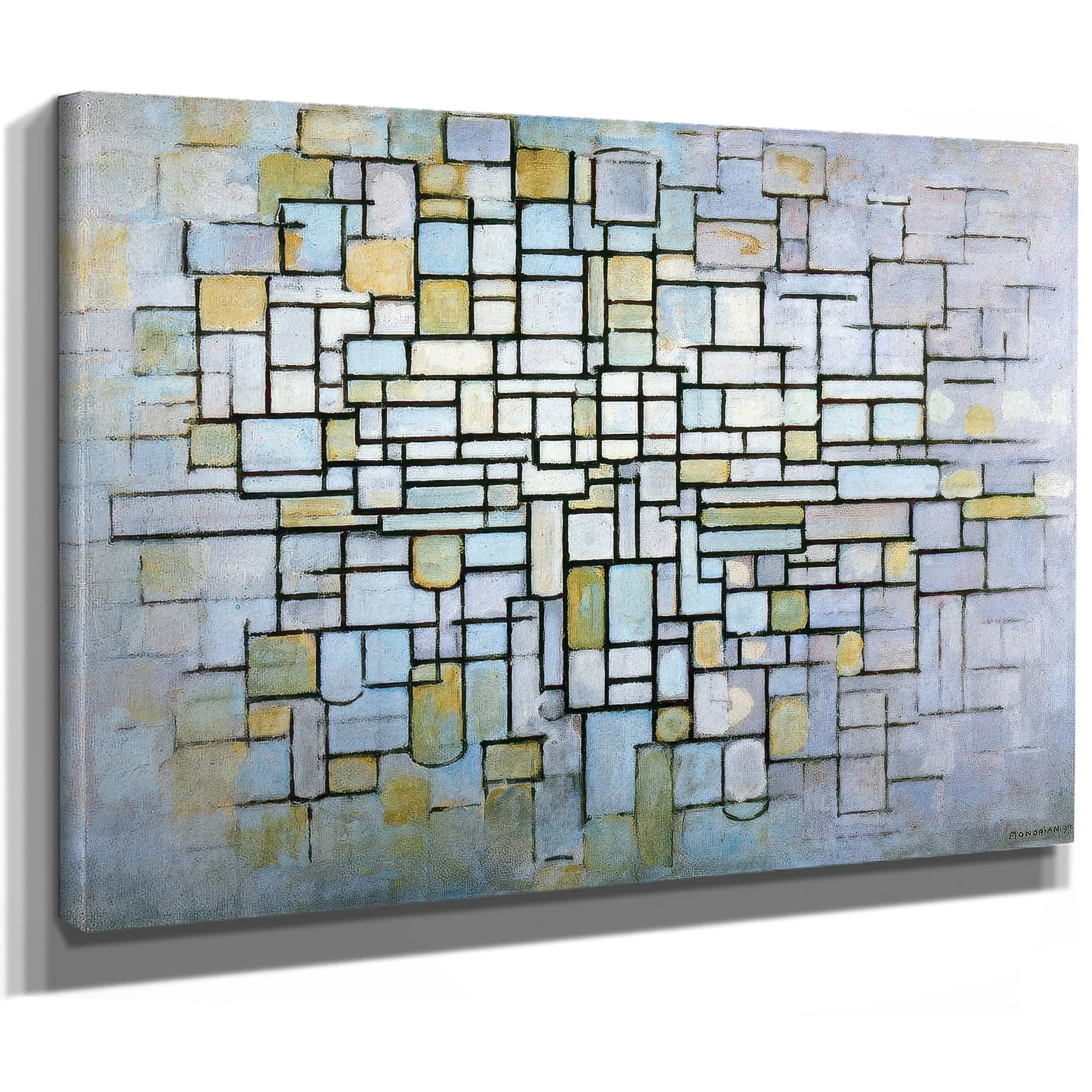 Composition In Blue Gray And Pink 1913 Oil On Canvas 880X1150Mm Kro Ller Mu Ller Museum Otterlo By Piet Mondrian Fine Art Print