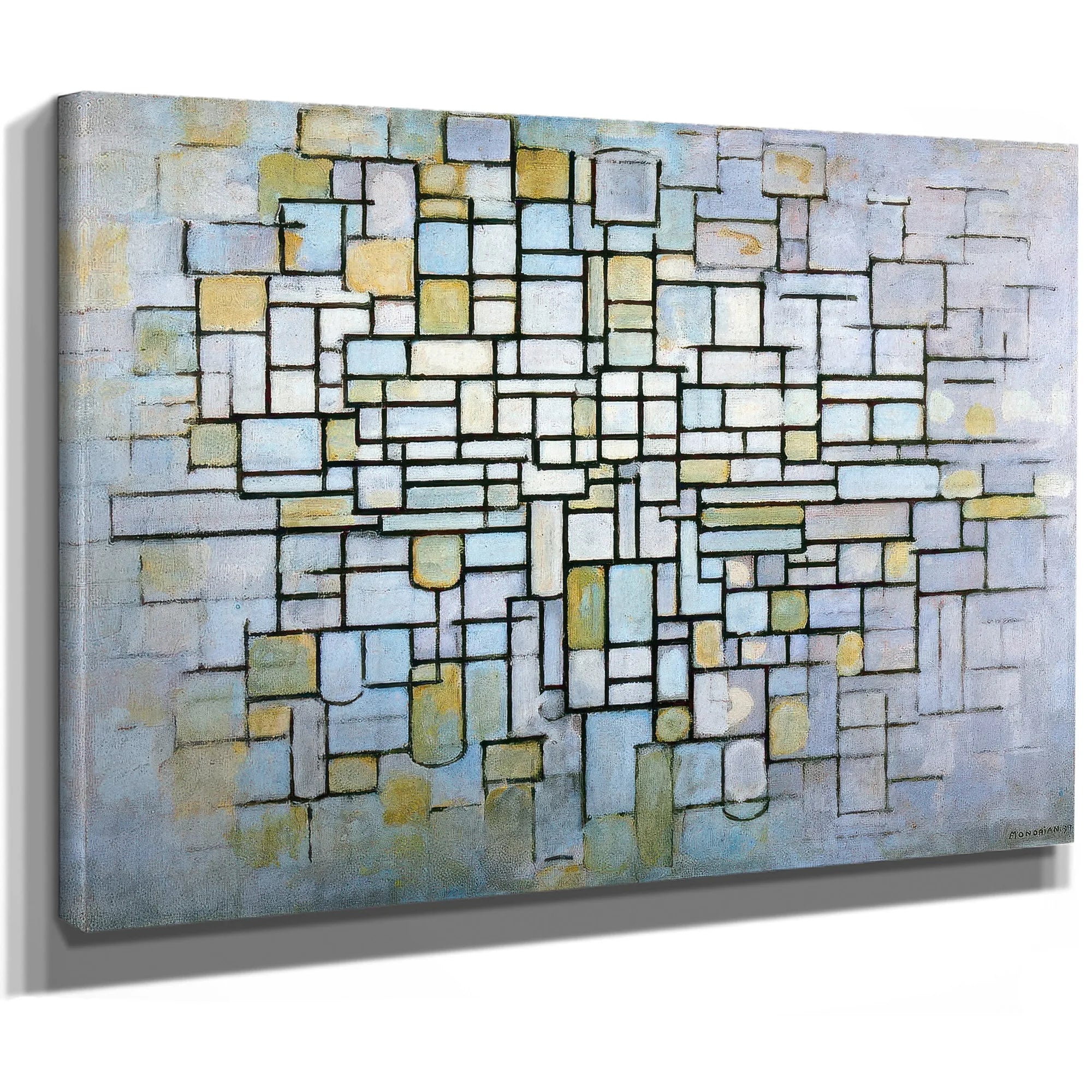 Composition In Blue Gray And Pink 1913 Oil On Canvas 880X1150Mm Kro Ller Mu Ller Museum Otterlo By Piet Mondrian Fine Art Print