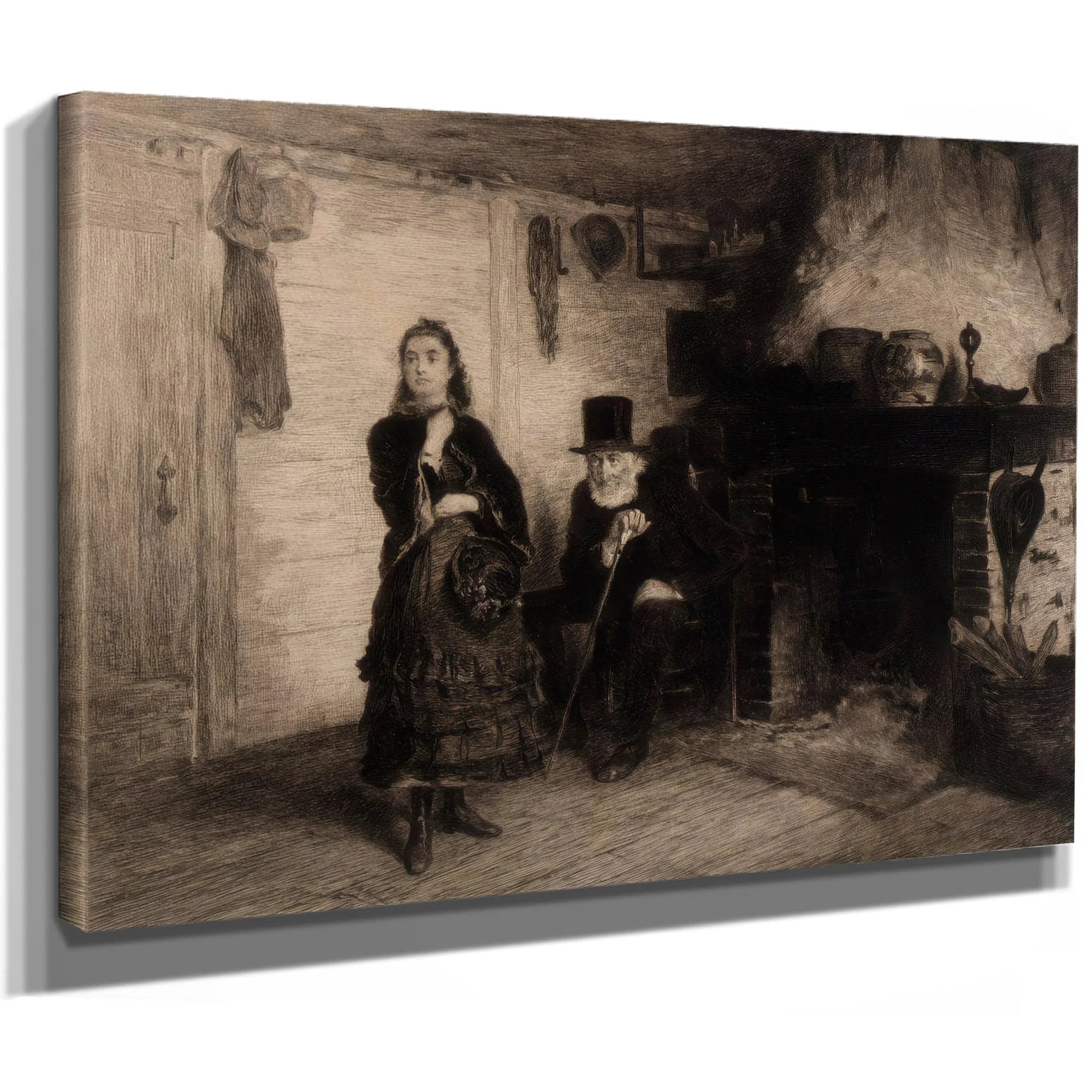 The Reprimand By Eastman Johnson Fine Art Print