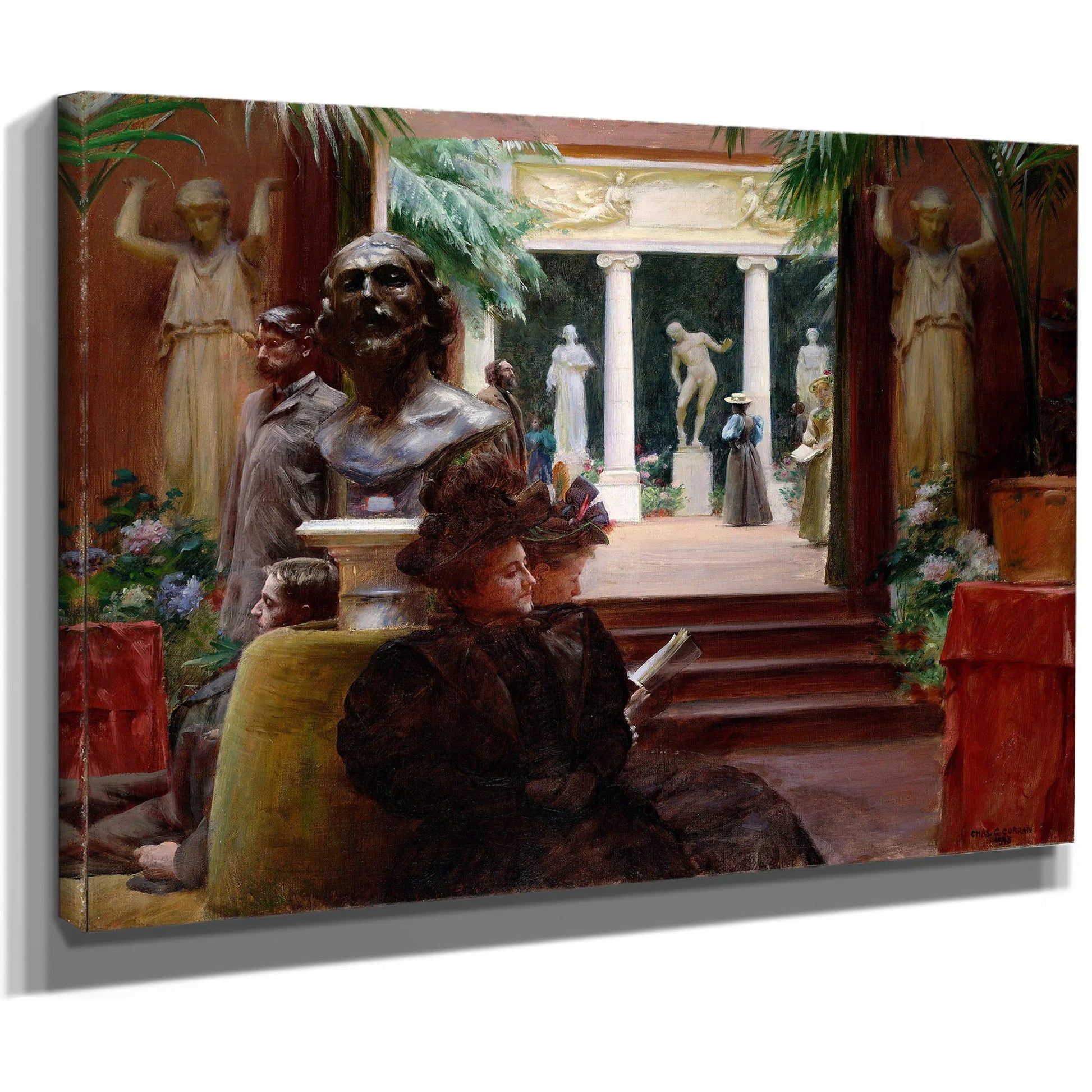 At The Sculpture Exhibition (1895) by Charles Courtney Curran