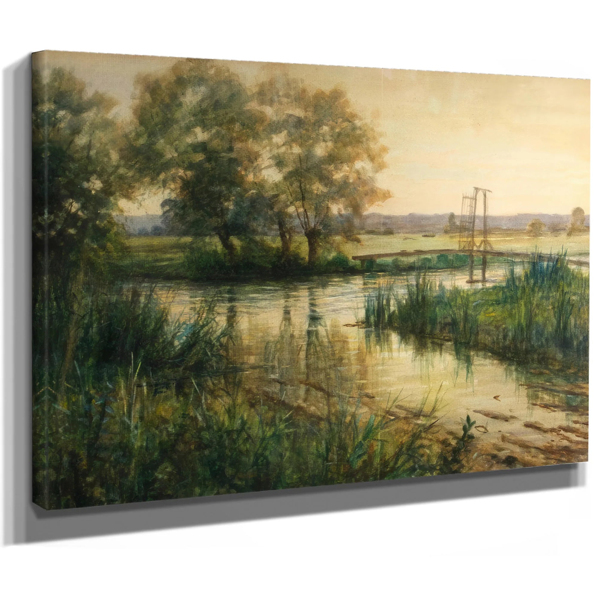 The Old Foot Bridge By Louis Aston Knight Fine Art Print
