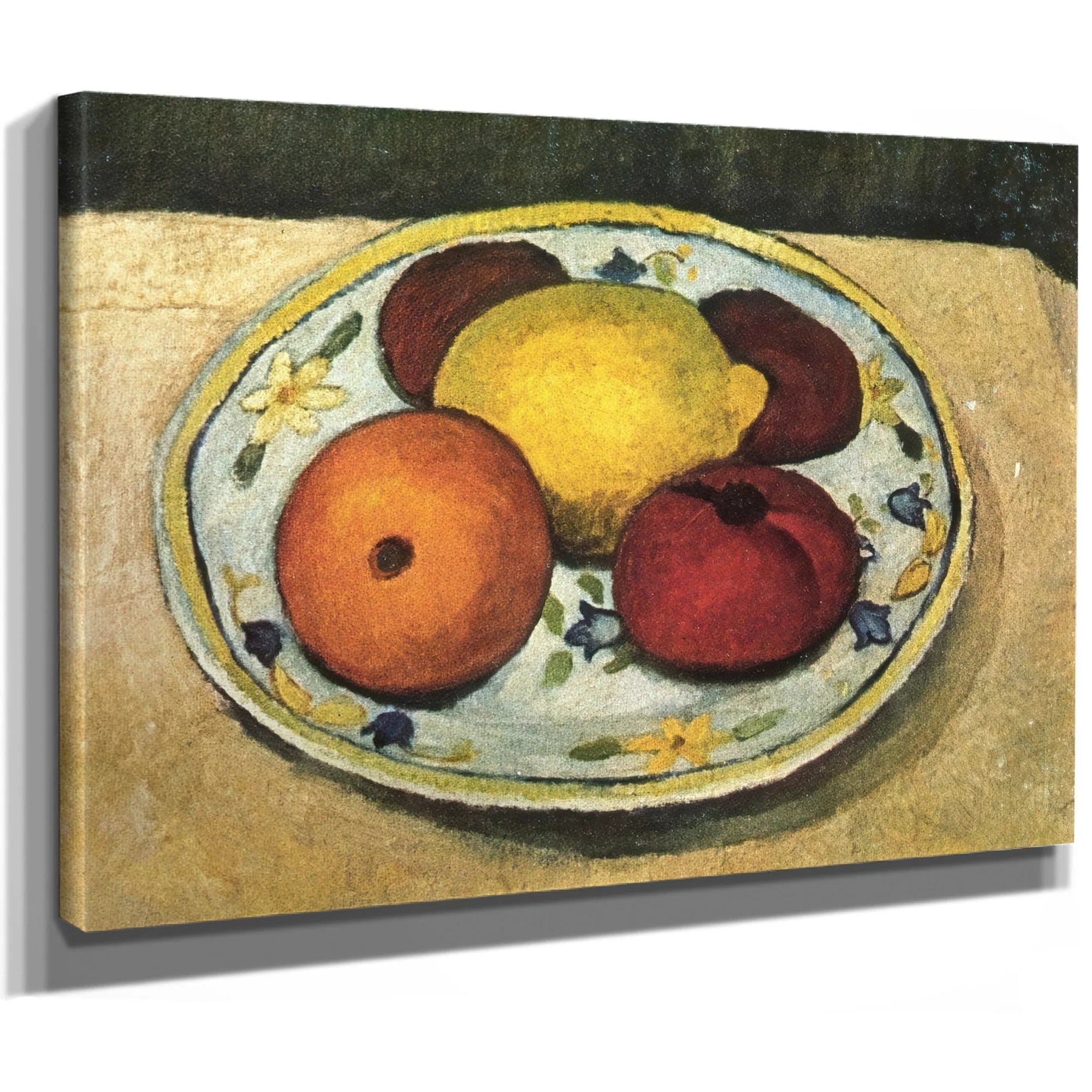 Still Life With Leaf Plant, Lemon And Orange By Paula Modersohn Becker Fine Art Print