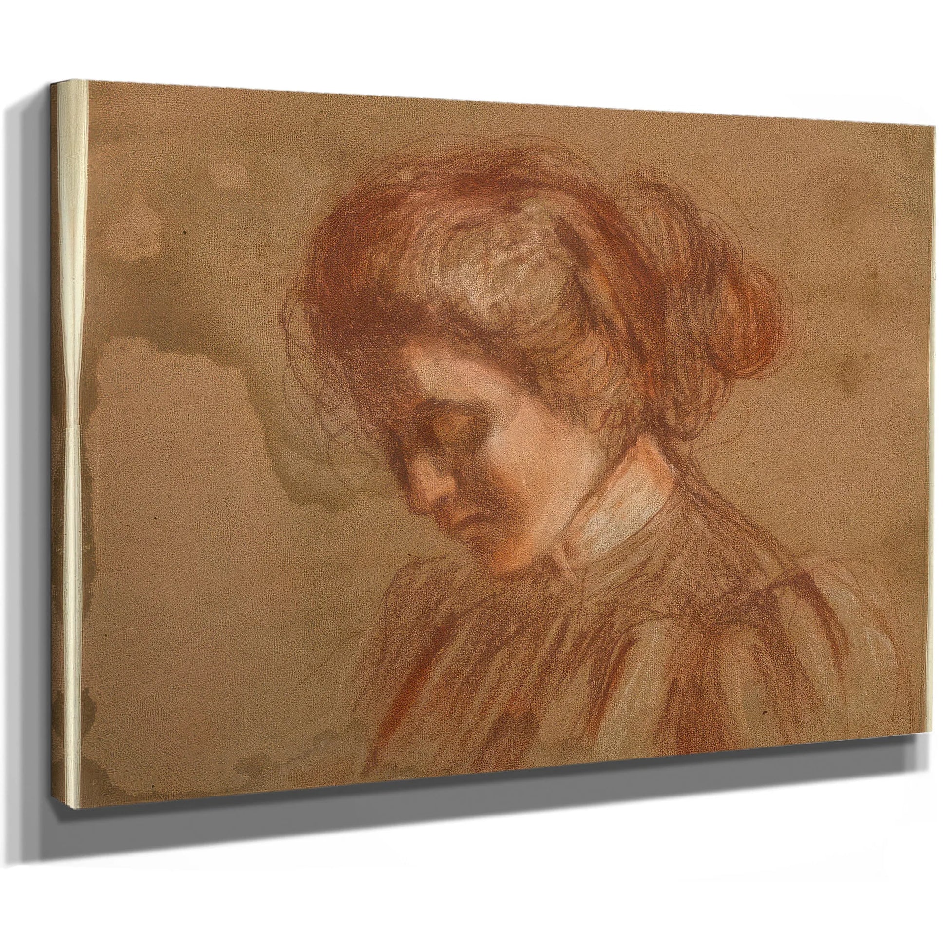 Red Crayon Study By Alice Pike Barney Fine Art Print