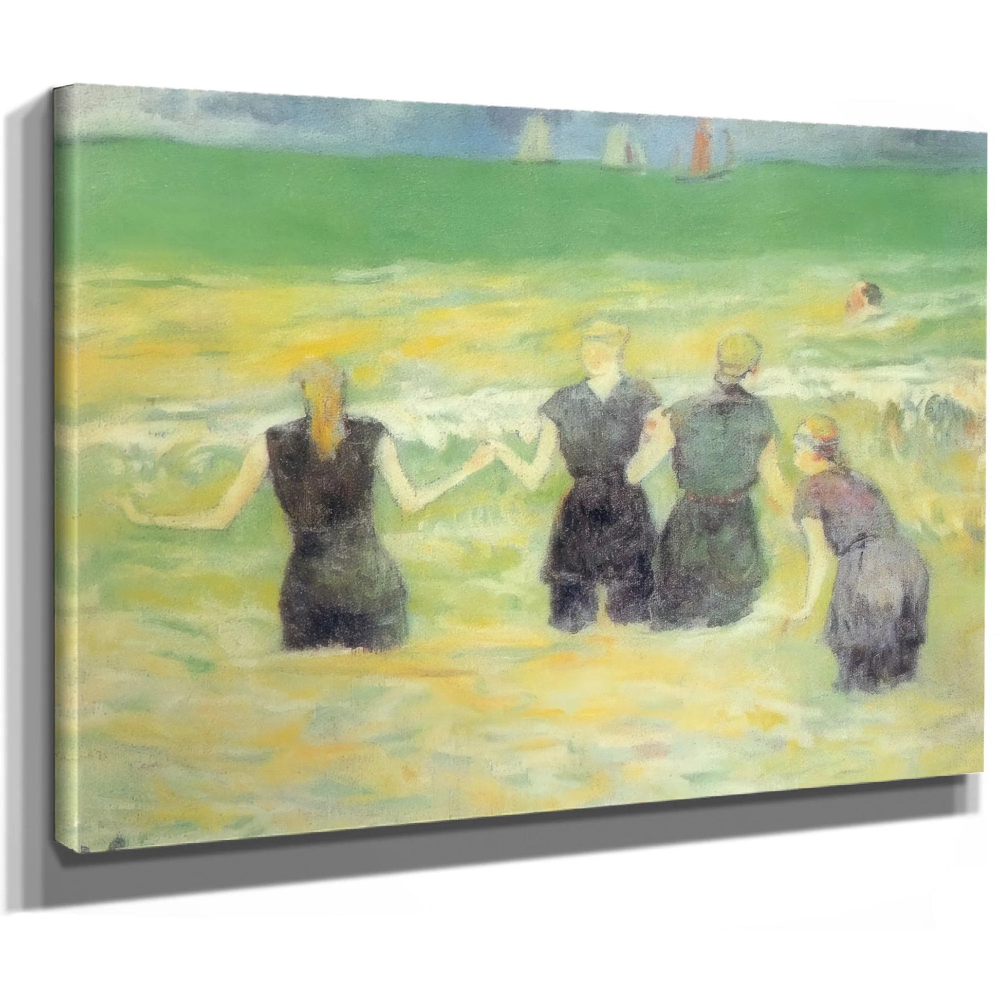 Bathers In Dieppe By Paul Gauguin Fine Art Print