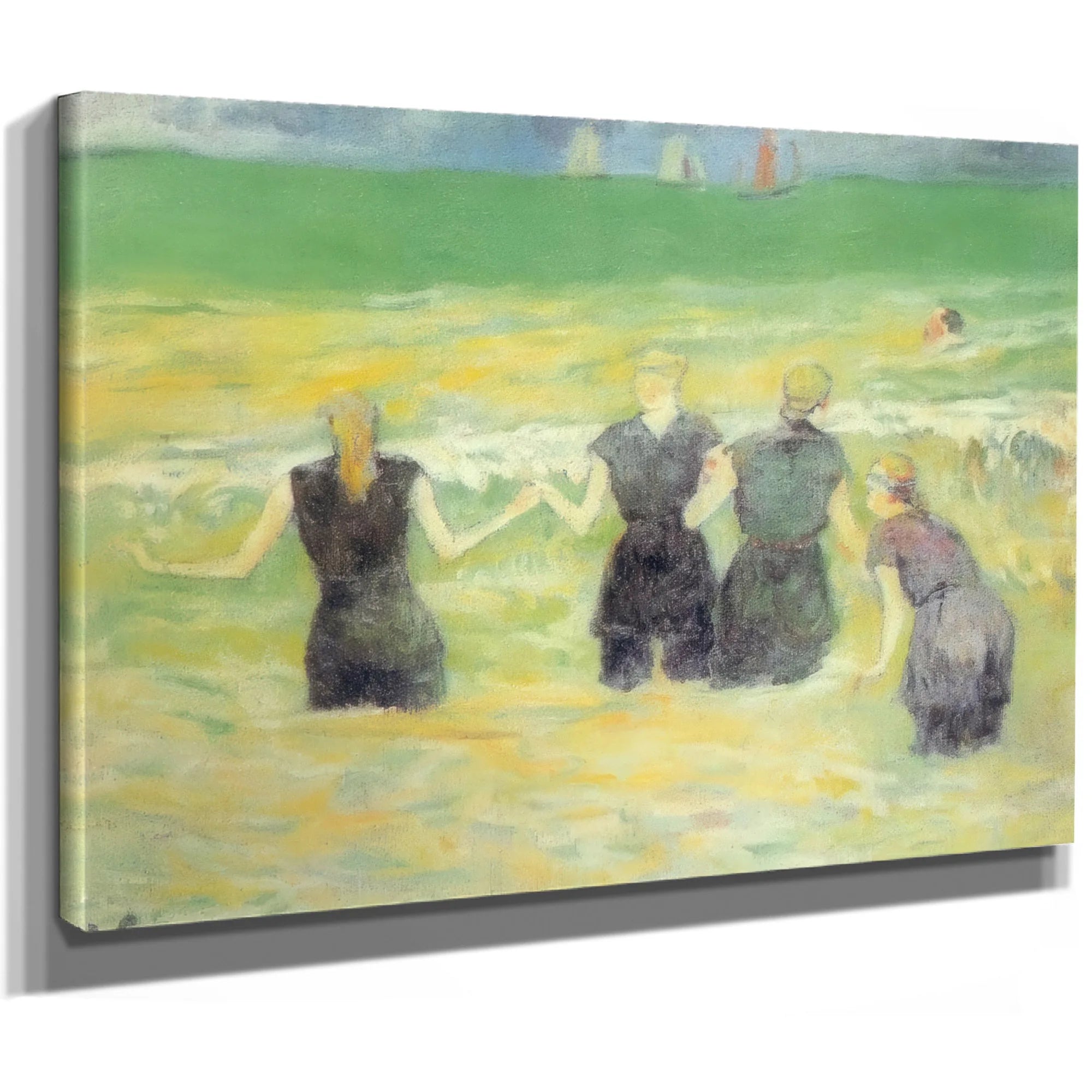 Bathers In Dieppe By Paul Gauguin Fine Art Print