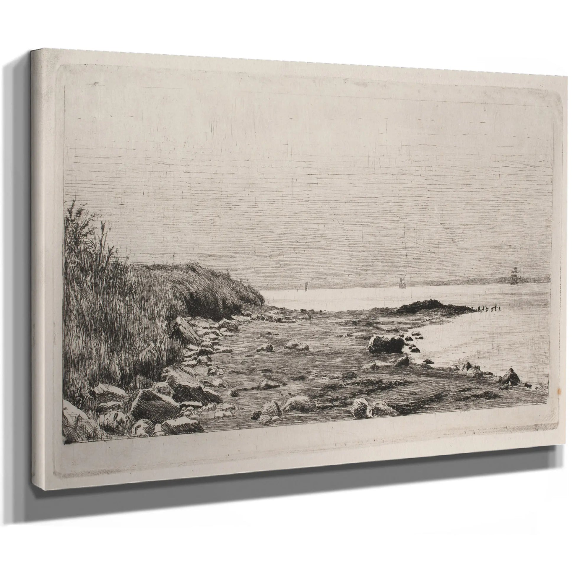 Strandparti Solskin I Havet by Carl Bloch
