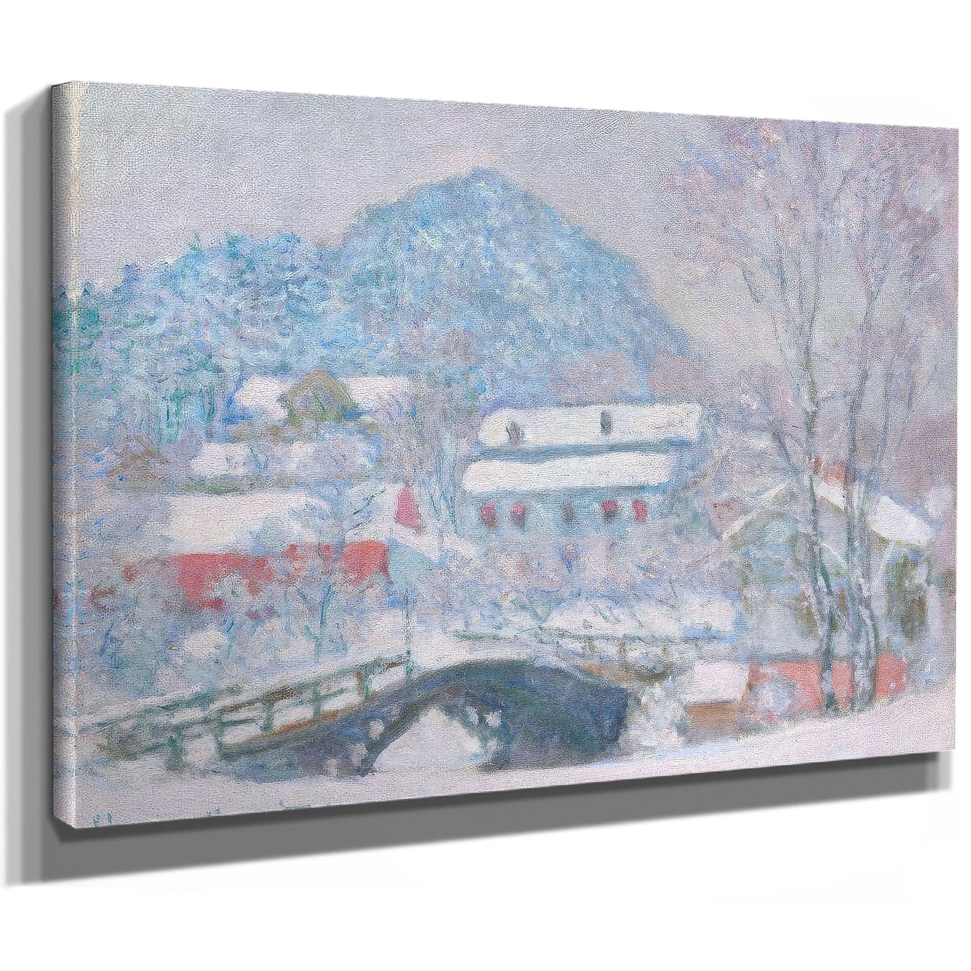 Norway Sandviken Village In The Snow 1895 Oil In Canvas 92 5 X 73 4 Cm Art Institute Of Chicago By Claude Monet Fine Art Print