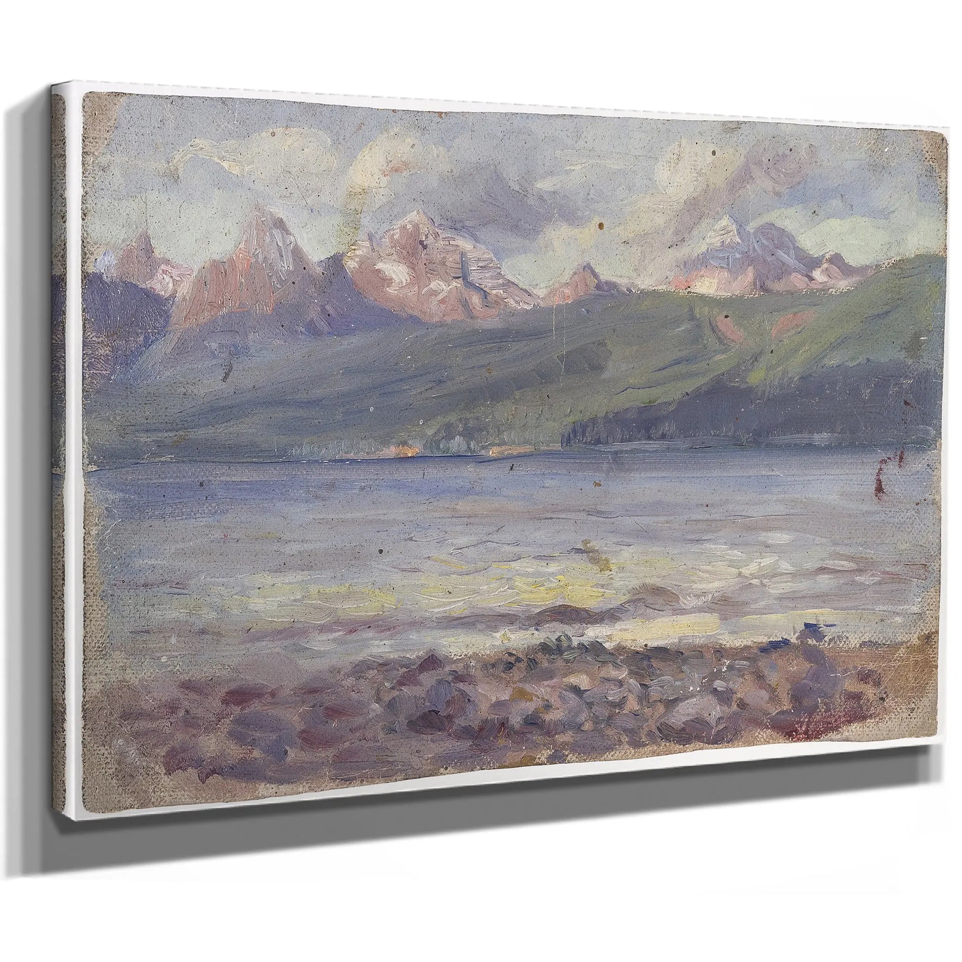 Reynolds Mountain And Mount Jackson Glacier Park by Charles Marion Russell