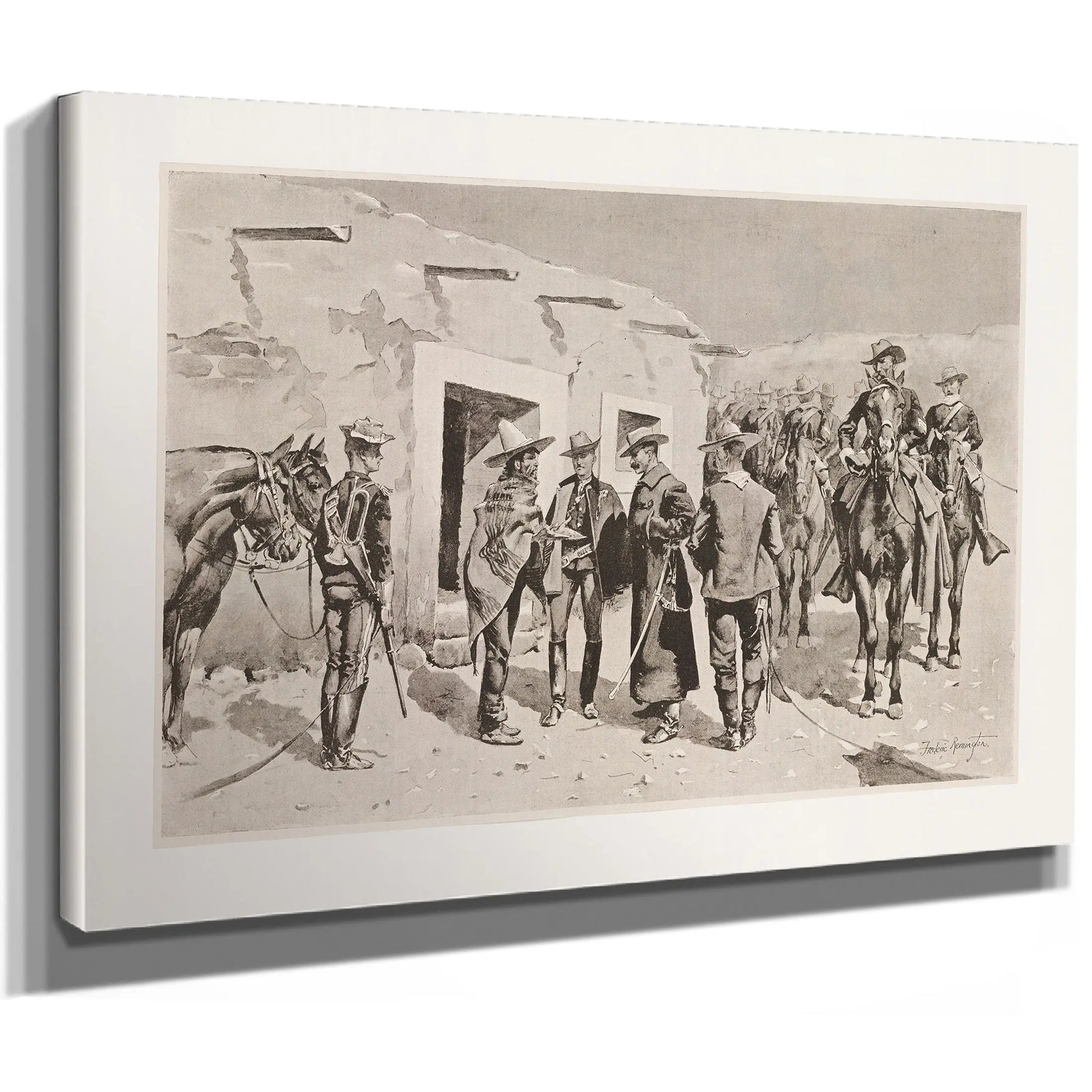 United States Cavalry Hunting For Garza On The Rio Grande by Frederic Remington