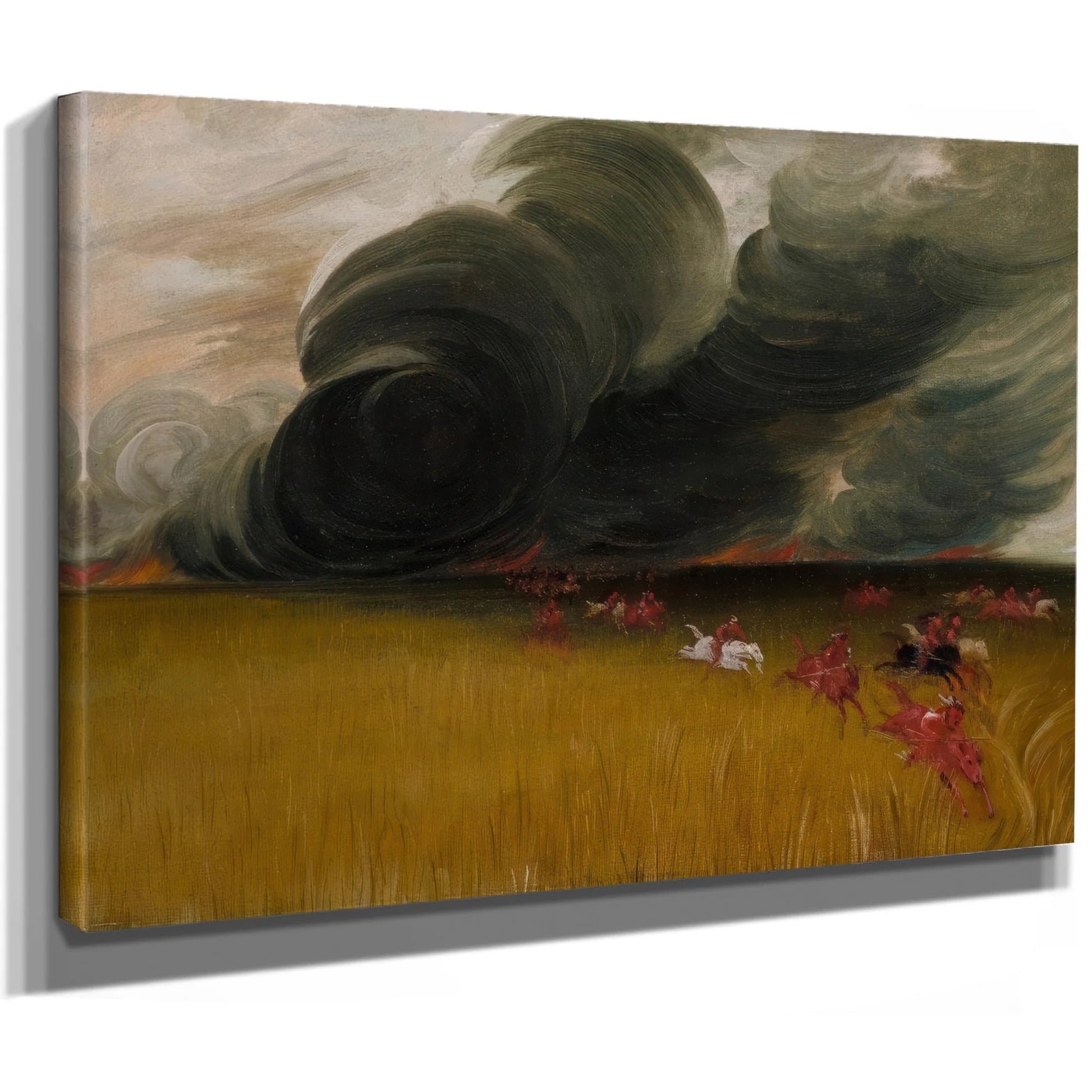 Prairie Meadows Burning By George Catlin Fine Art Print