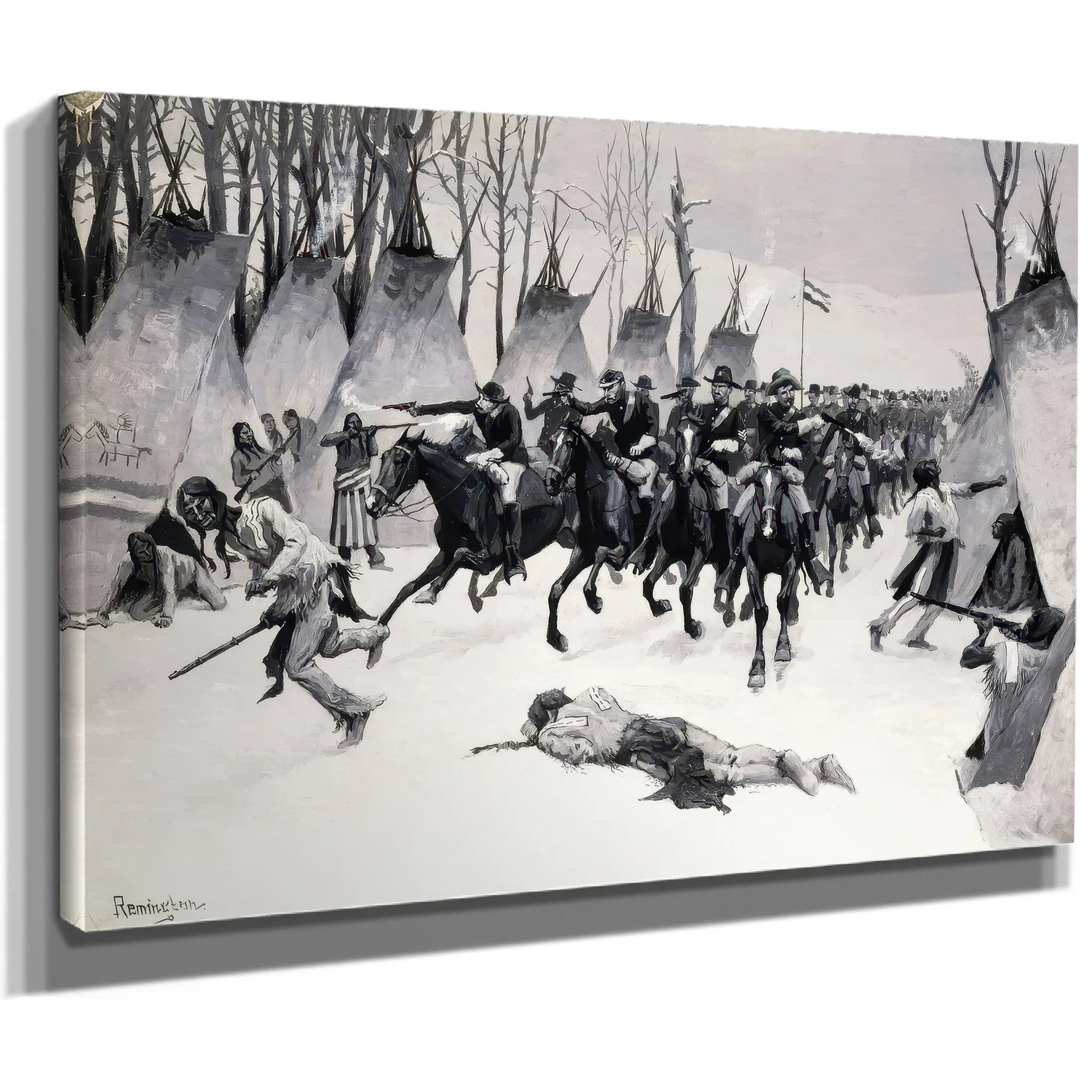 Battle Of Washita by Frederic Remington