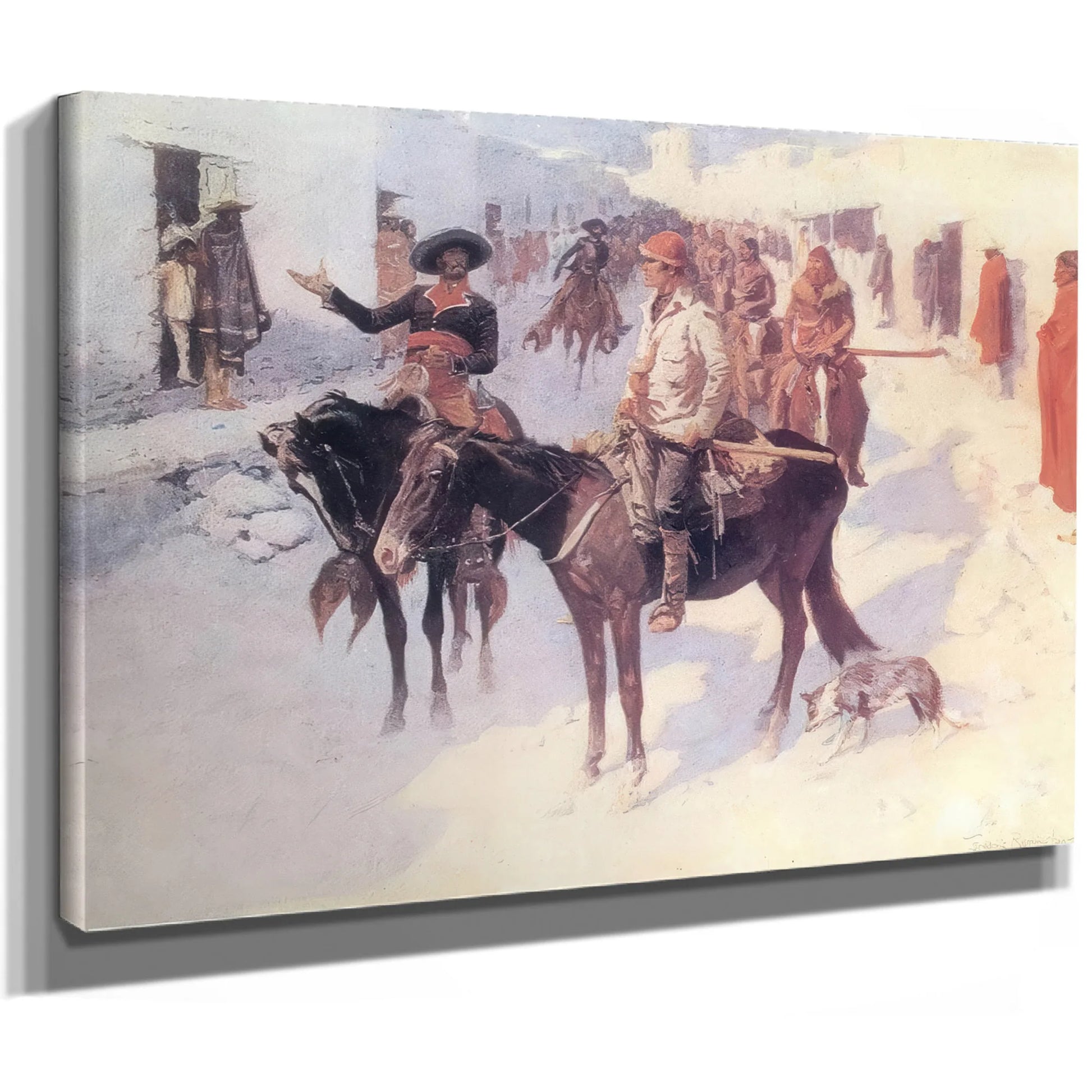 Zebulon Pike Entering Santa Fe By Frederic Remington Fine Art Print