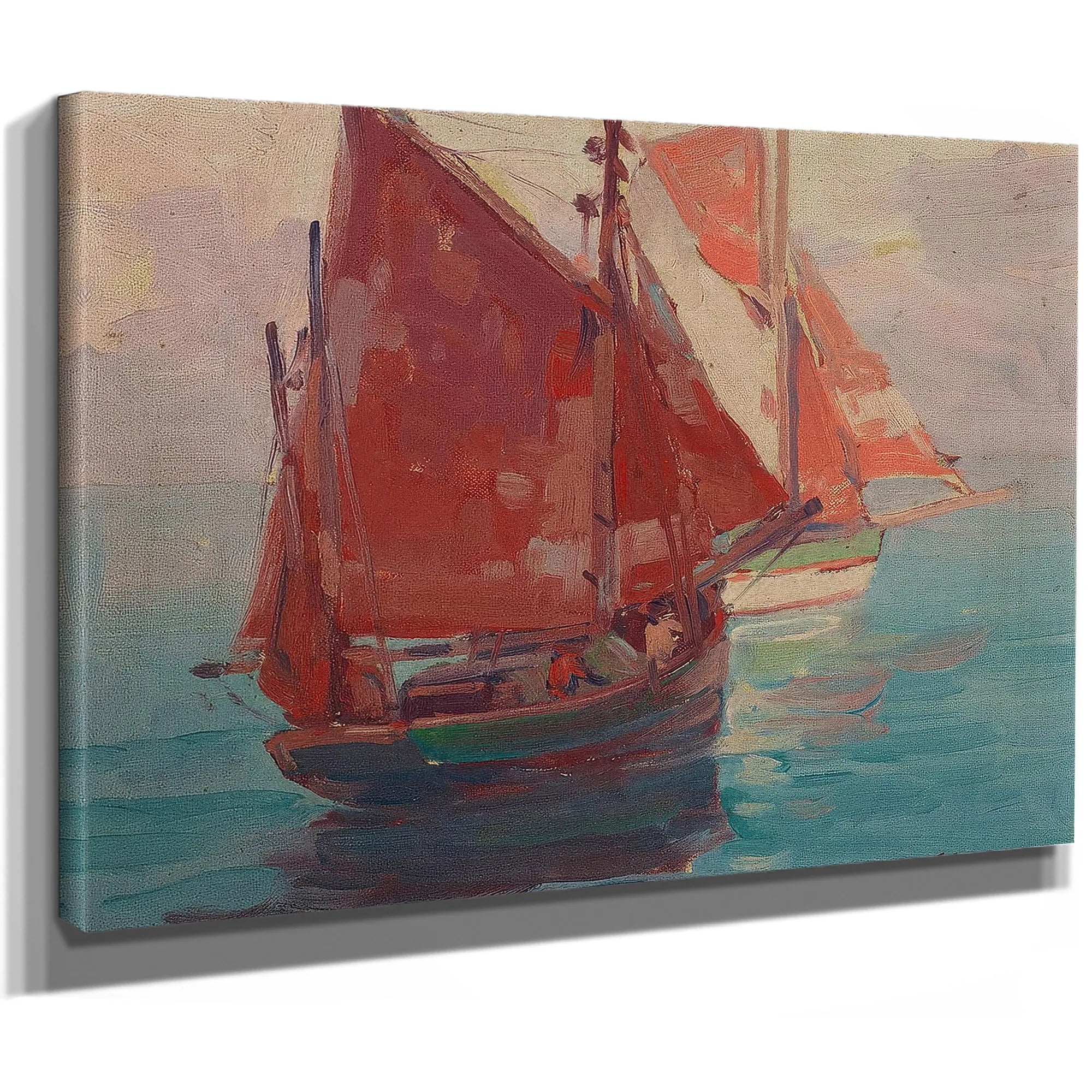 Outbound Fishing Boats By Edgar Payne Fine Art Print