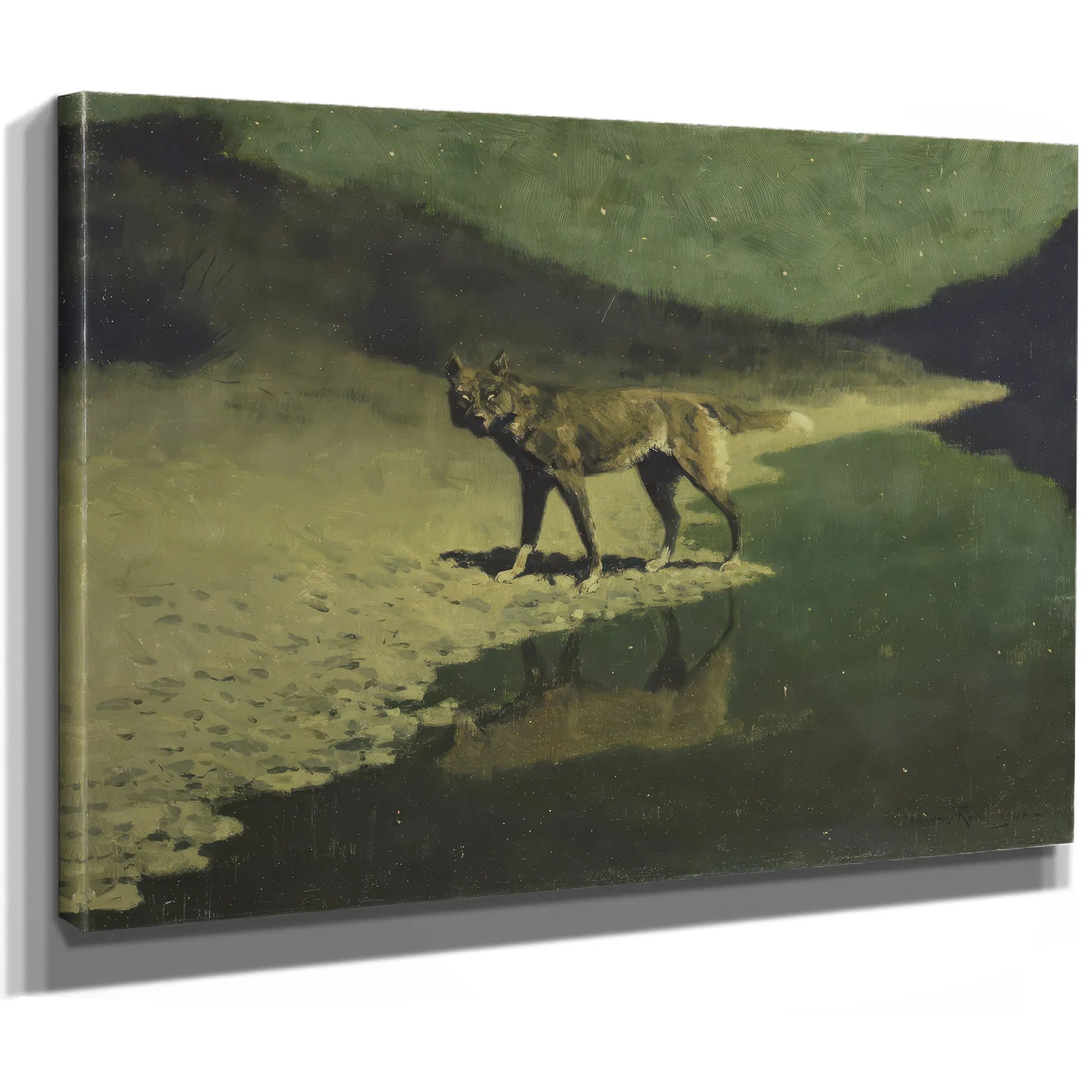 Moonlight Wolf C by Frederic Remington