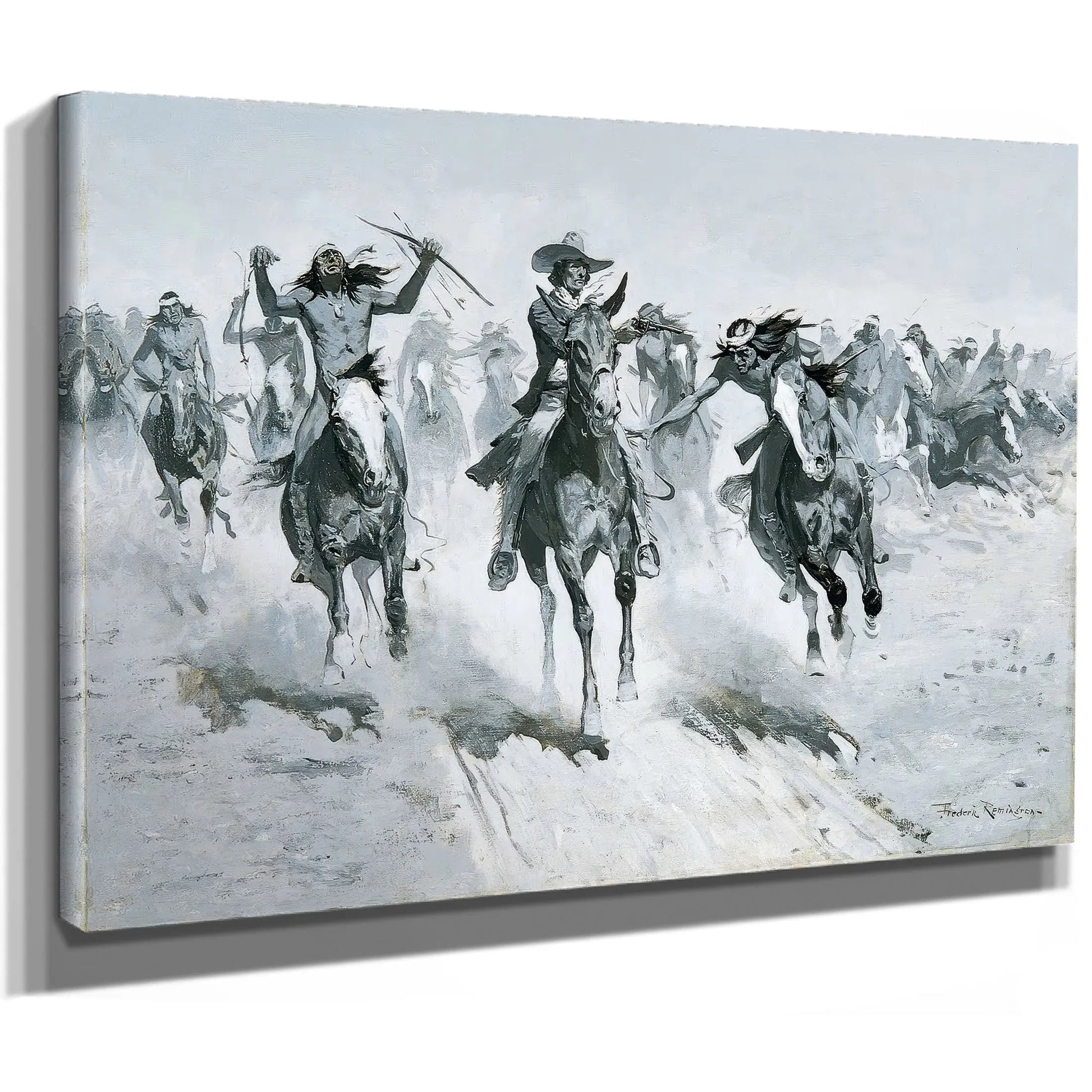My Second Shot Sent Him Lining Out After His Brother by Frederic Remington