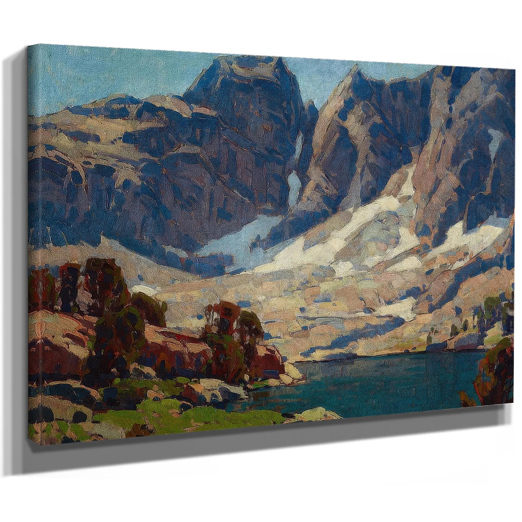 Sierra Lake Beneath Glaciers By Edgar Payne Fine Art Print