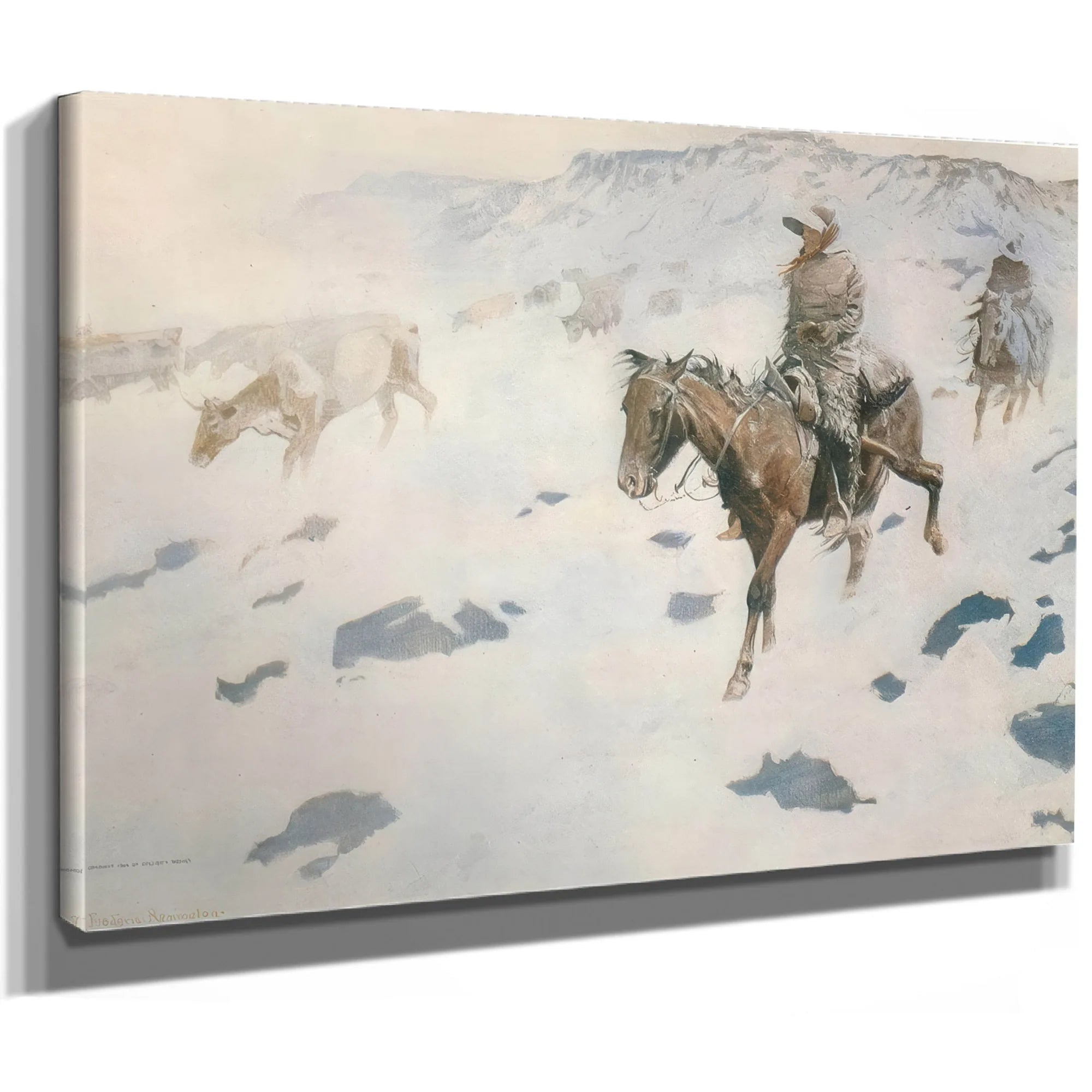 Drifting Before The Storm By Frederic Remington Fine Art Print