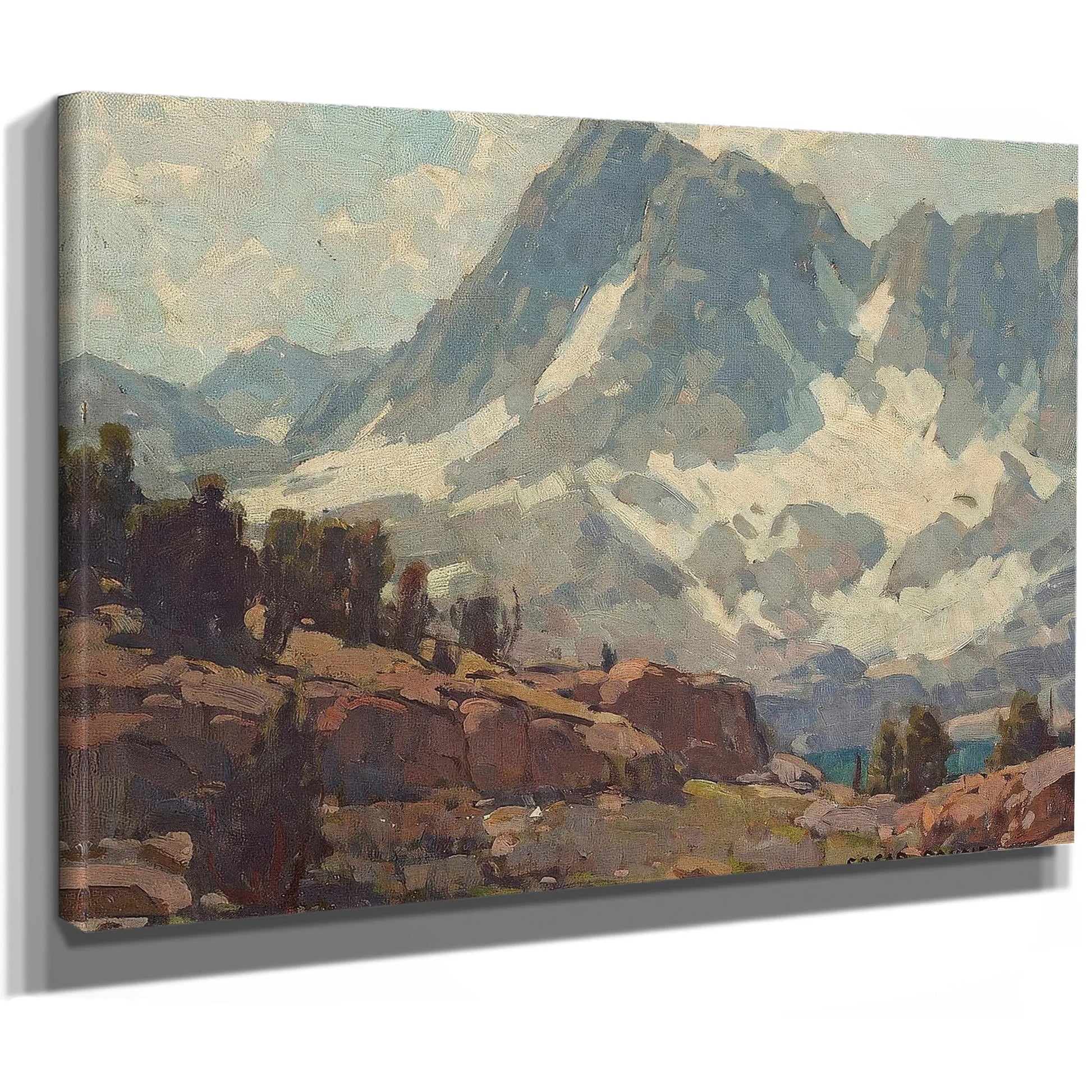 Sierra Glaciers And Lake By Edgar Payne Fine Art Print