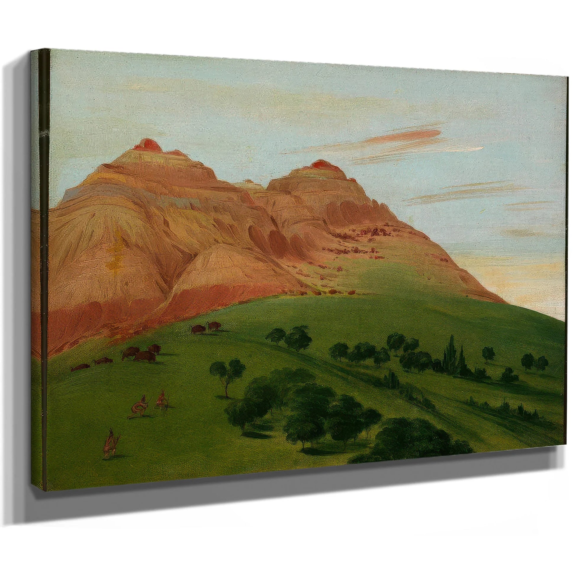 View In The Grand Detour, 1900 Miles Above St. Louis By George Catlin Fine Art Print