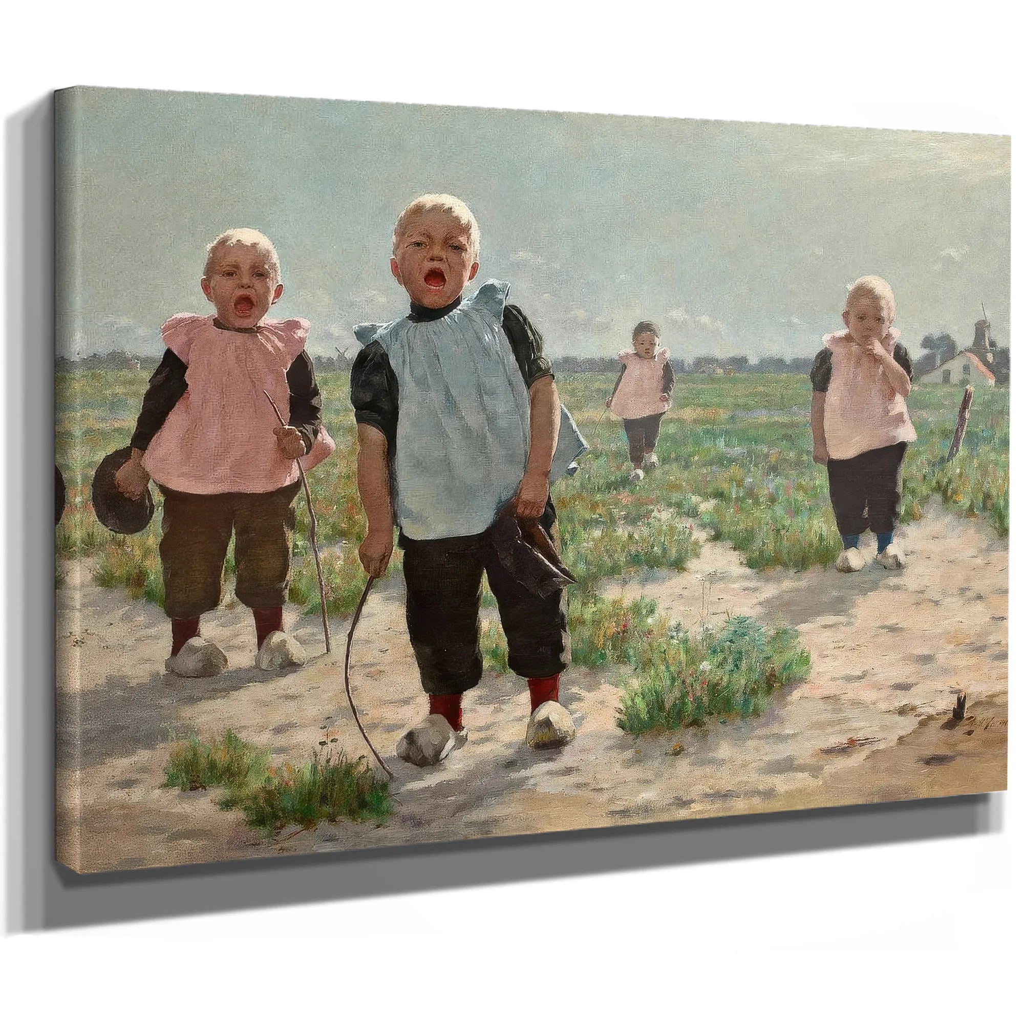 Gamins Hollandais By Walter Macewen Fine Art Print