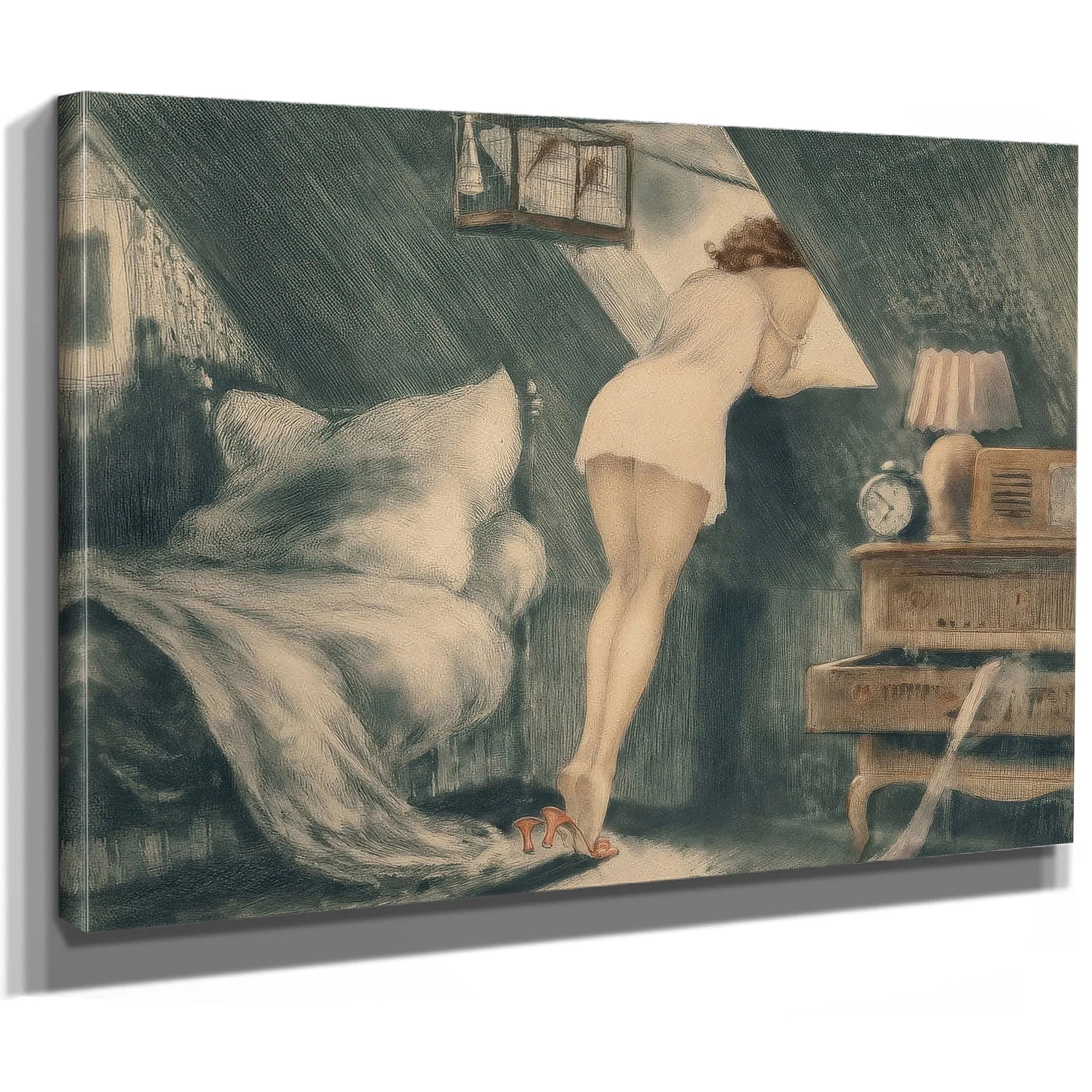 Attic Room 1940 By Louis Icart Fine Art Print