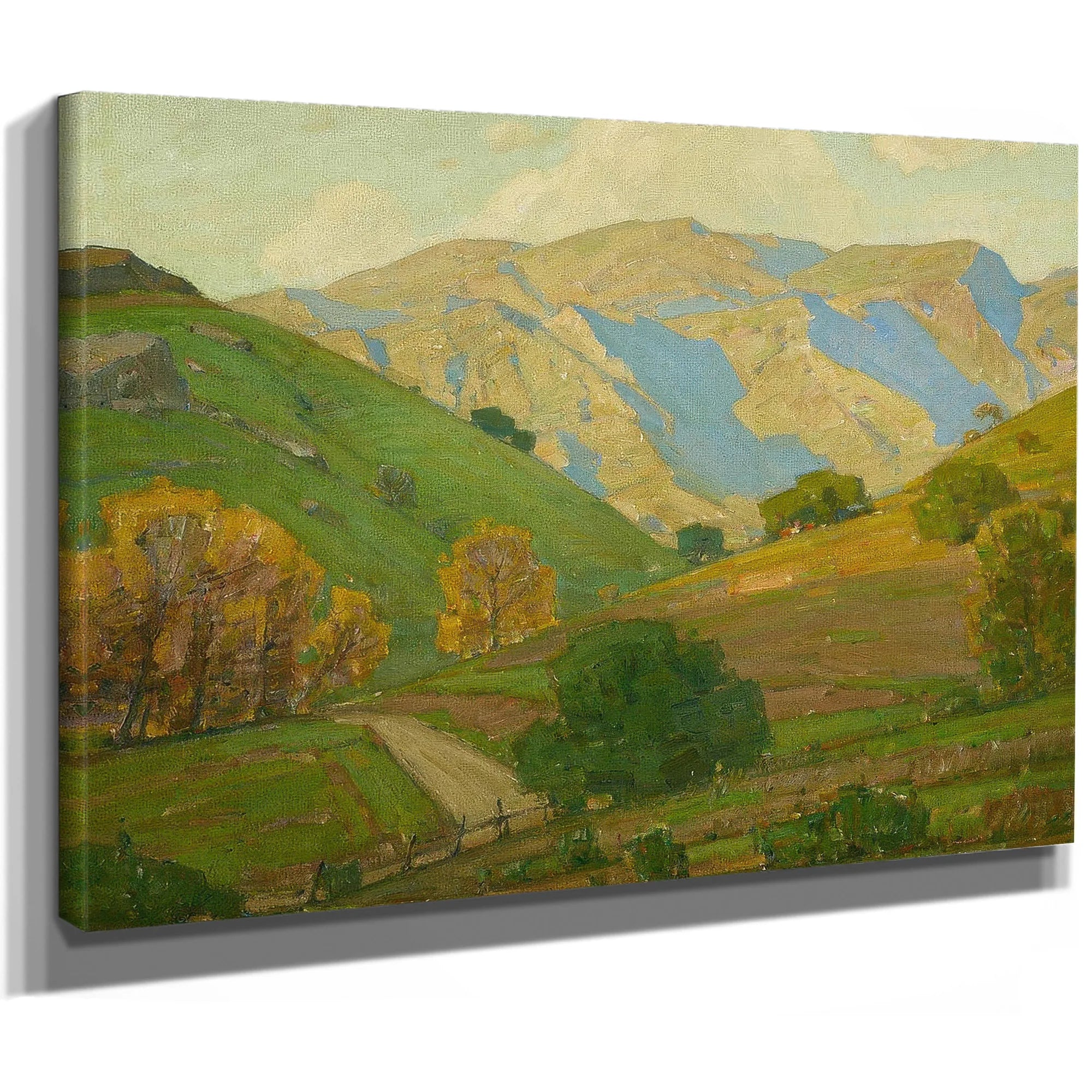 Gentle Evening Bendeth By William Wendt Fine Art Print
