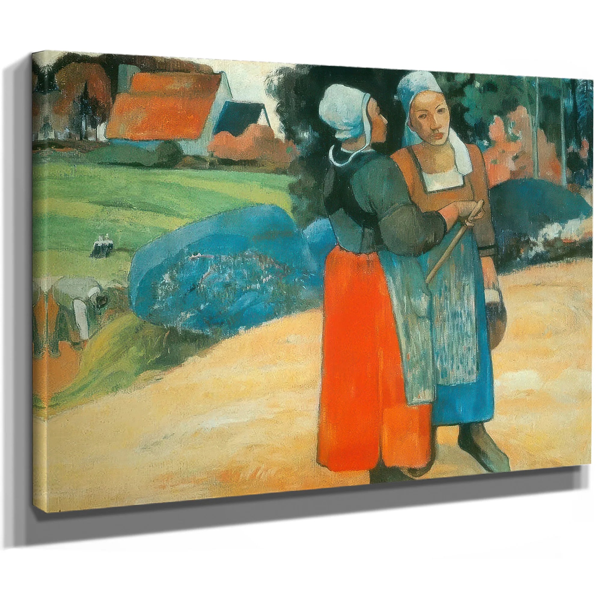 Breton Peasant Women By Paul Gauguin Fine Art Print
