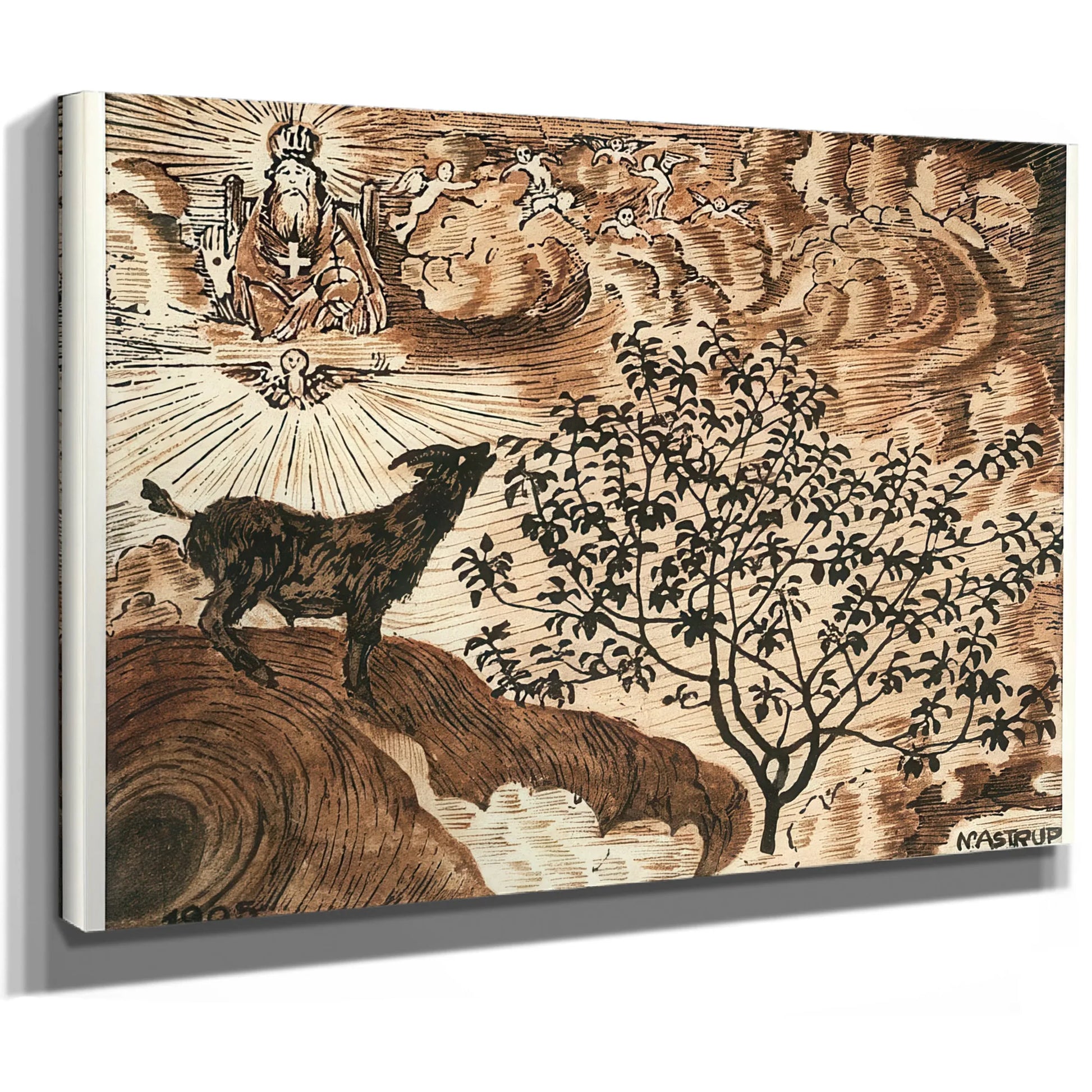 The Ram That Entered Paradise By Nicolai Astrup Fine Art Print