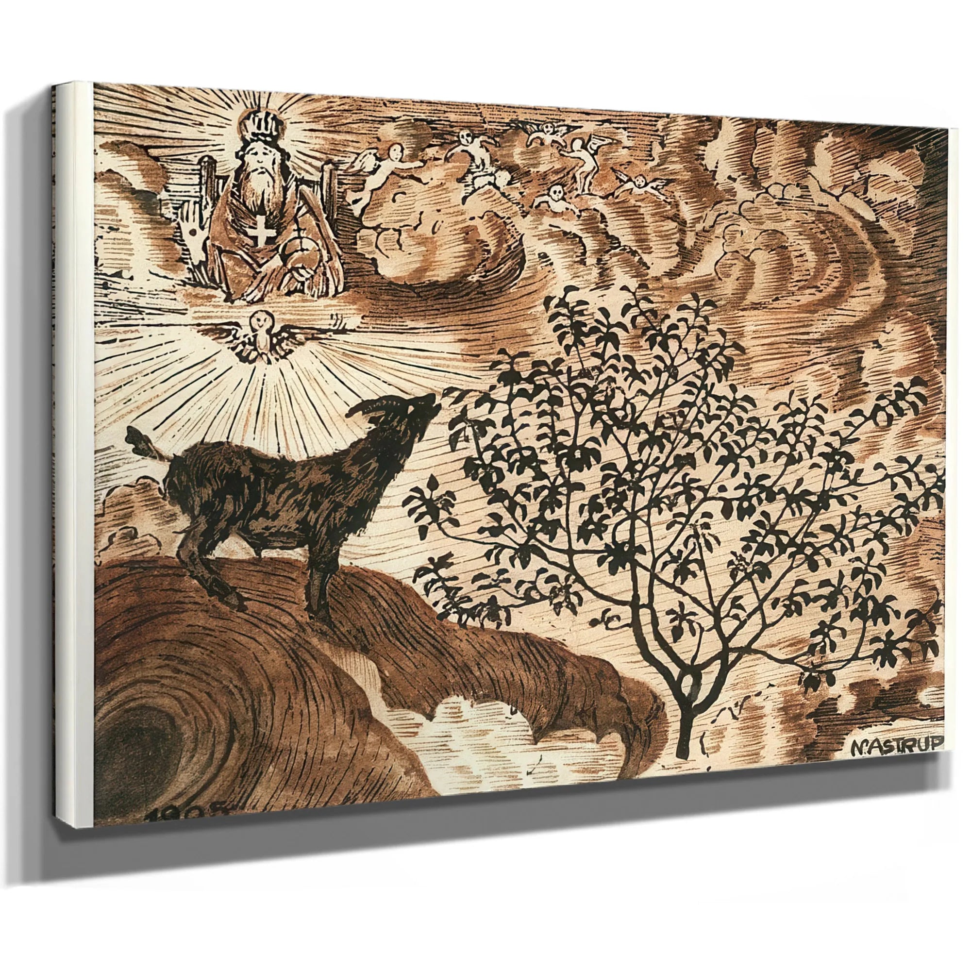 The Ram That Entered Paradise By Nicolai Astrup Fine Art Print